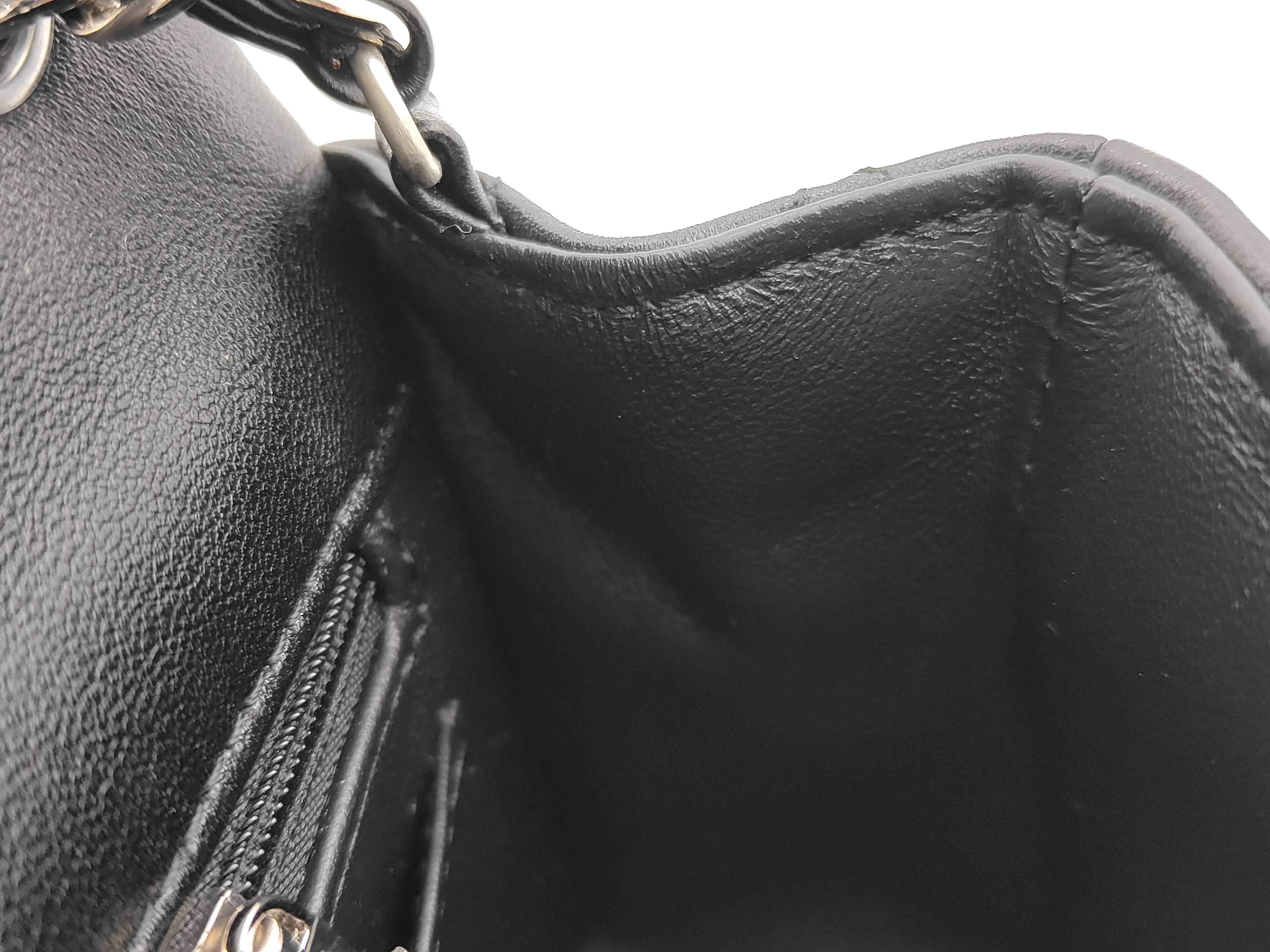 Mini Matelassé Chain Shoulder Bag, Lambskin, Black — view 13