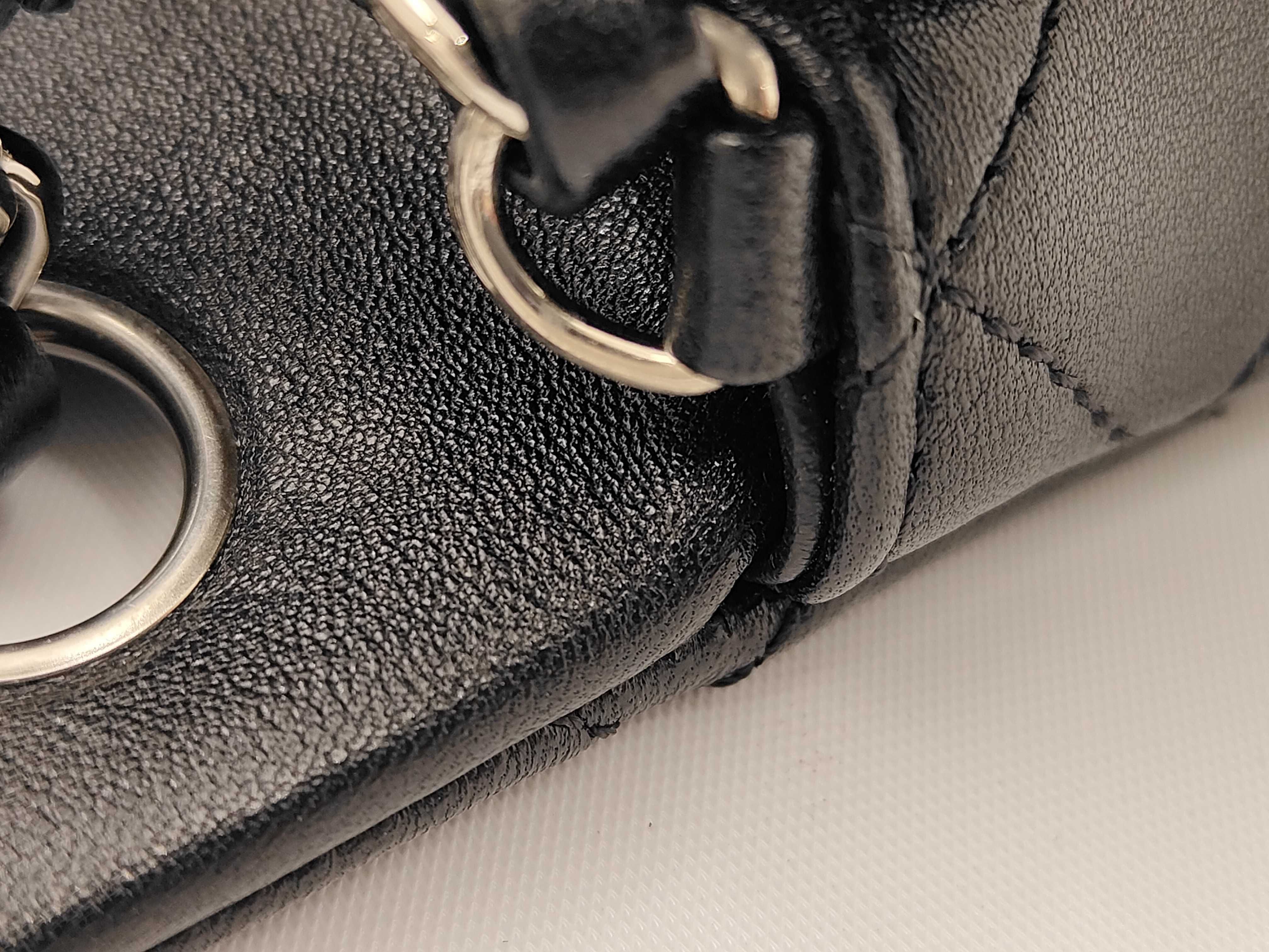 Mini Matelassé Chain Shoulder Bag, Lambskin, Black — view 8