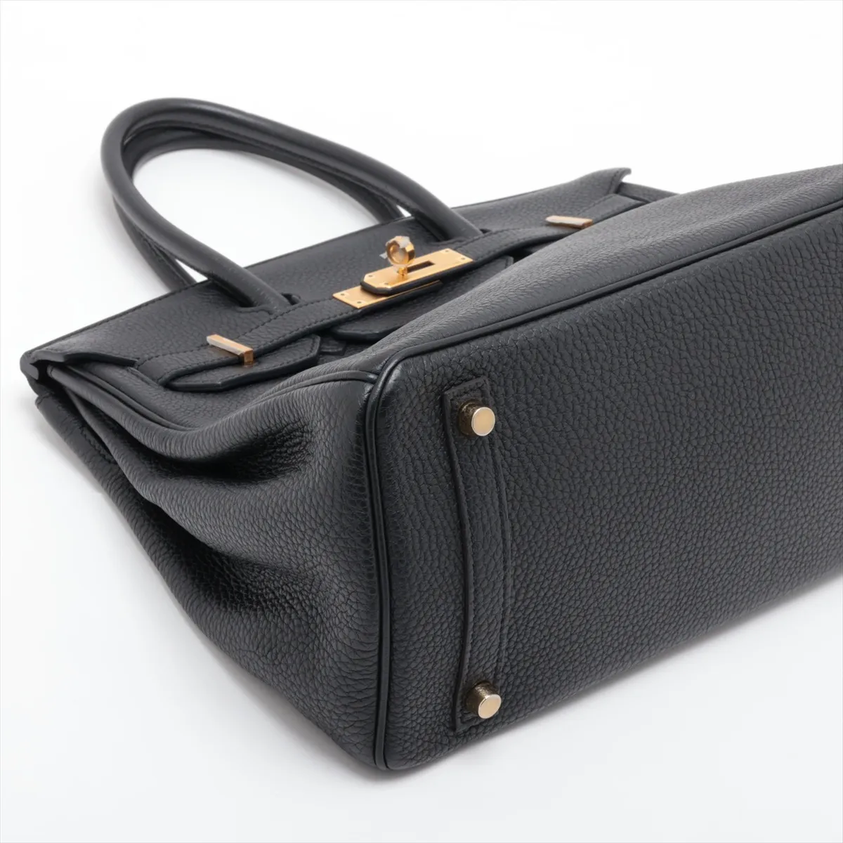 [Individually packaged] Hermes Birkin 30 Letournée Togo Black Gold Hardware R: 2014 — view 4