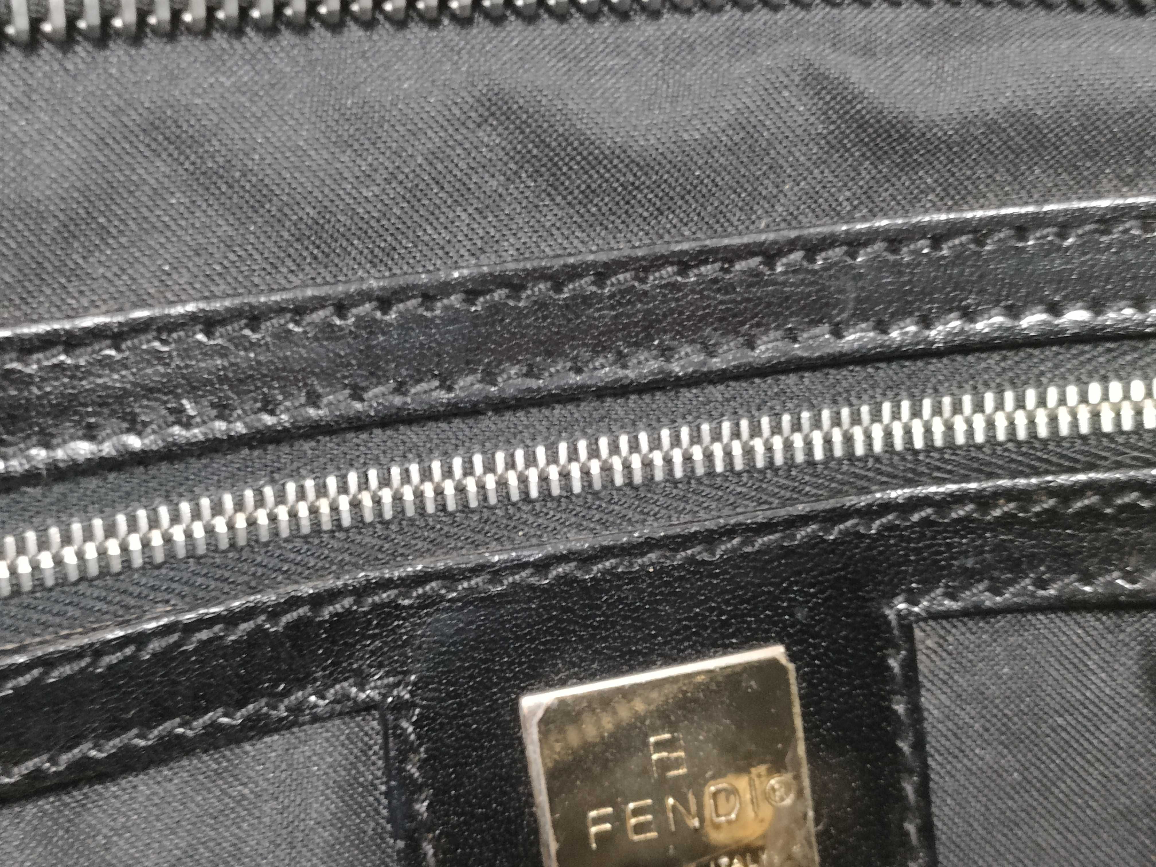 Zucca Nylon One-Shoulder Bag, Black, FF Buckle Shoulder Bag — view 13