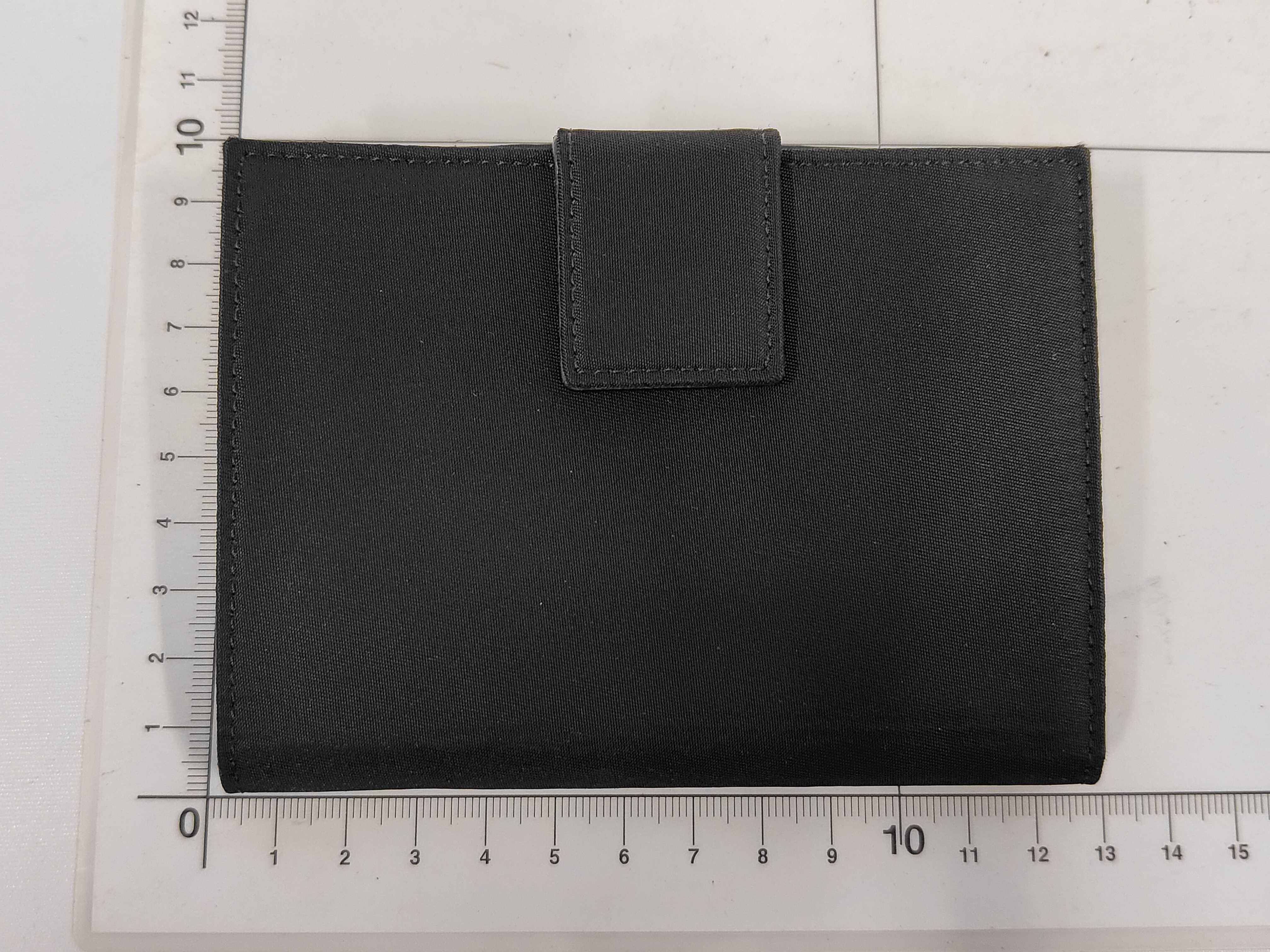 nylon bi-fold wallet, black. — view 2