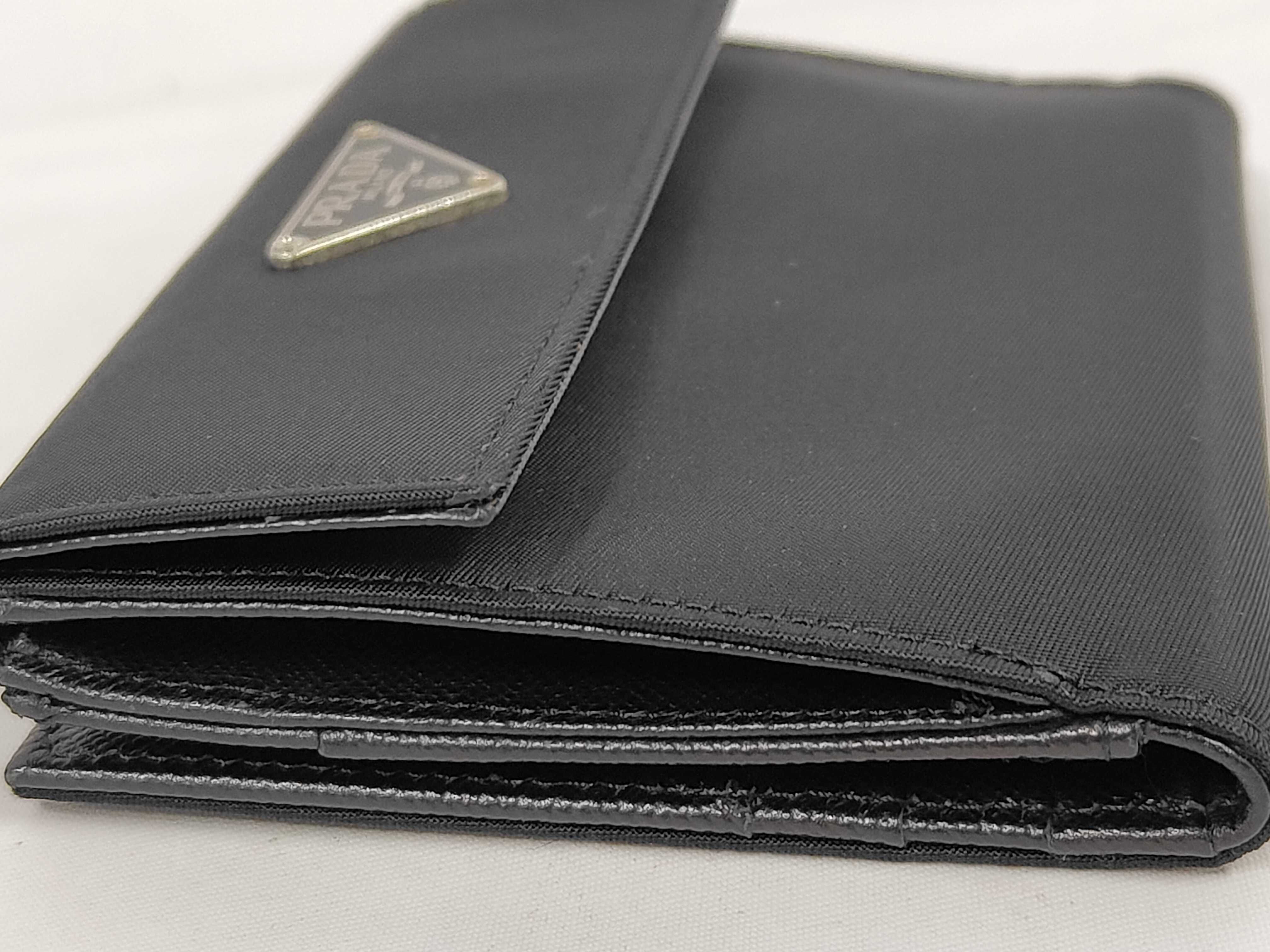 nylon bi-fold wallet, black. — view 5