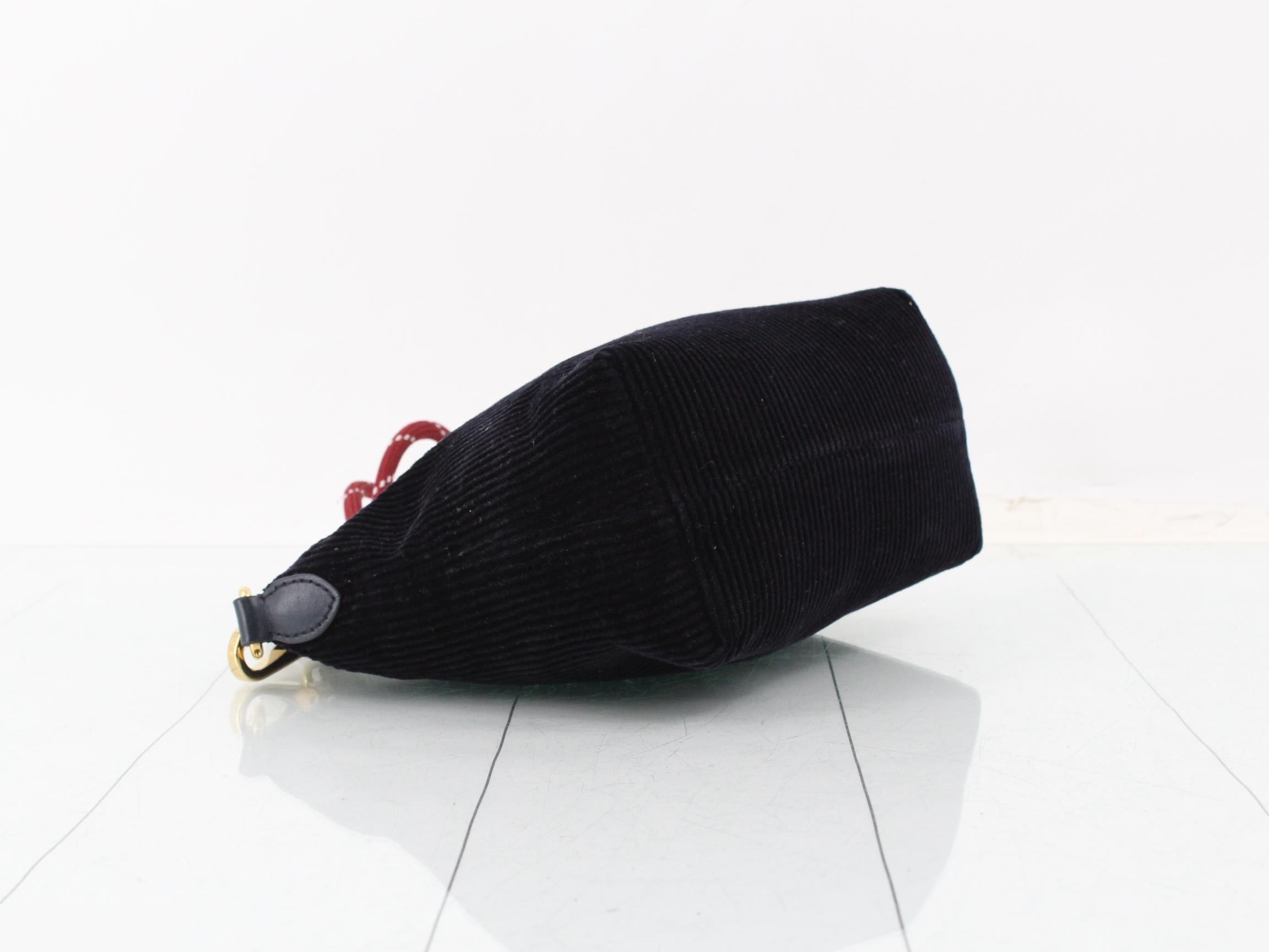 Corduroy Strap Vanity Case 5NE841 Black — view 5