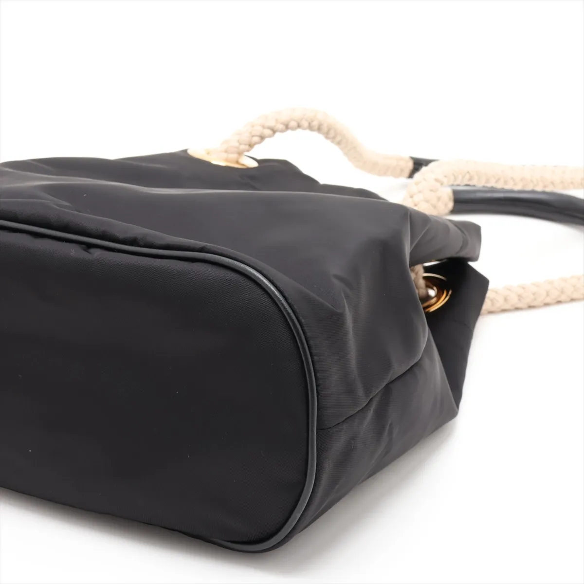 Tessuto Mariner Small Nylon Shoulder Bag, Black — view 3