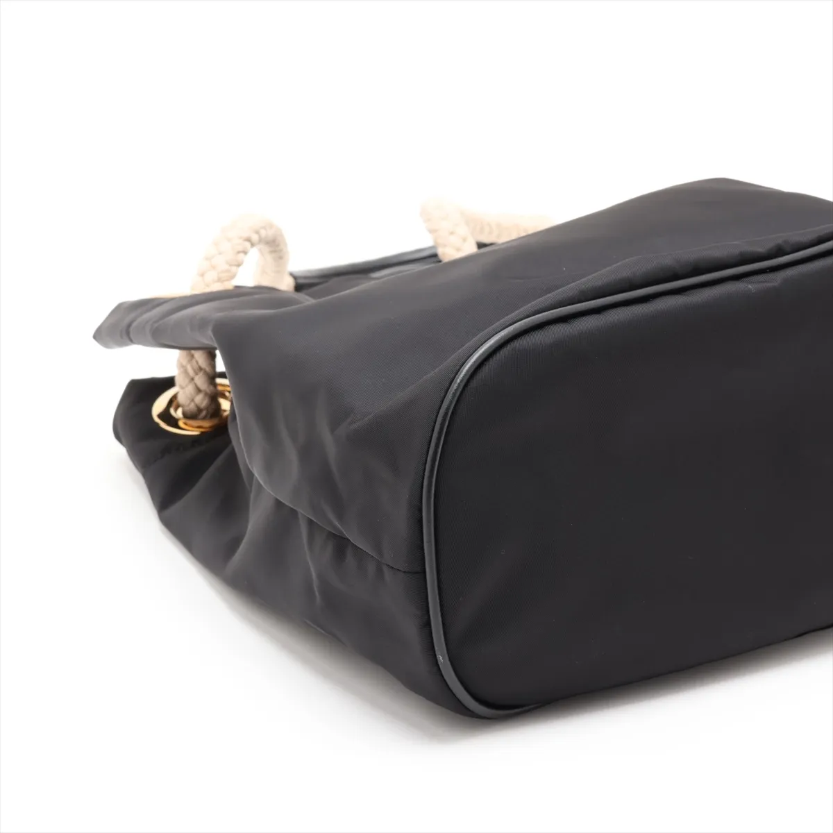 Tessuto Mariner Small Nylon Shoulder Bag, Black — view 4