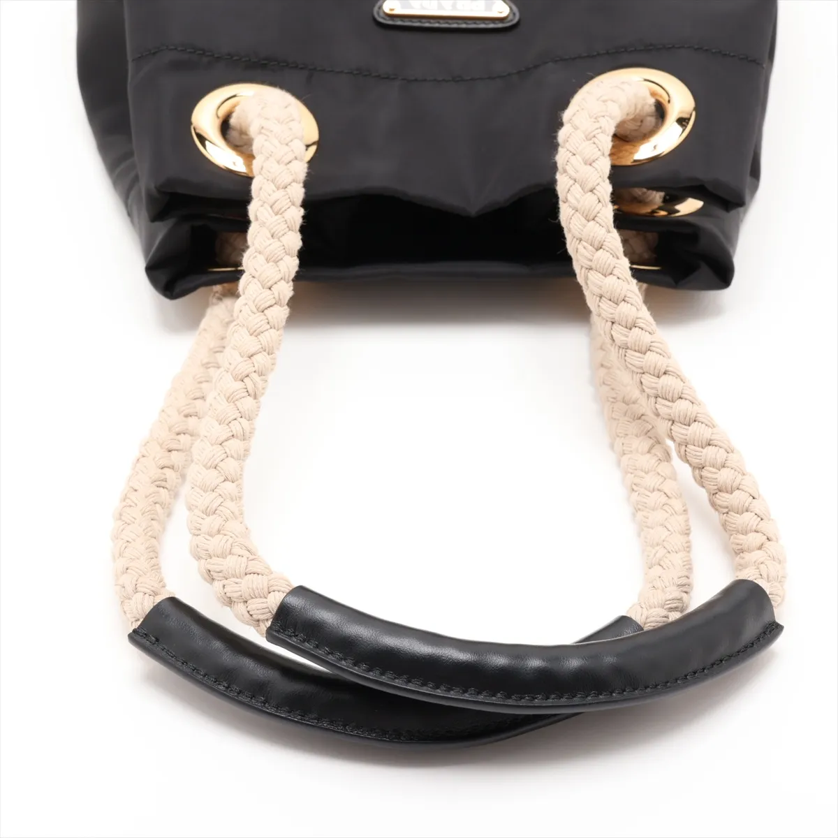 Tessuto Mariner Small Nylon Shoulder Bag, Black — view 5