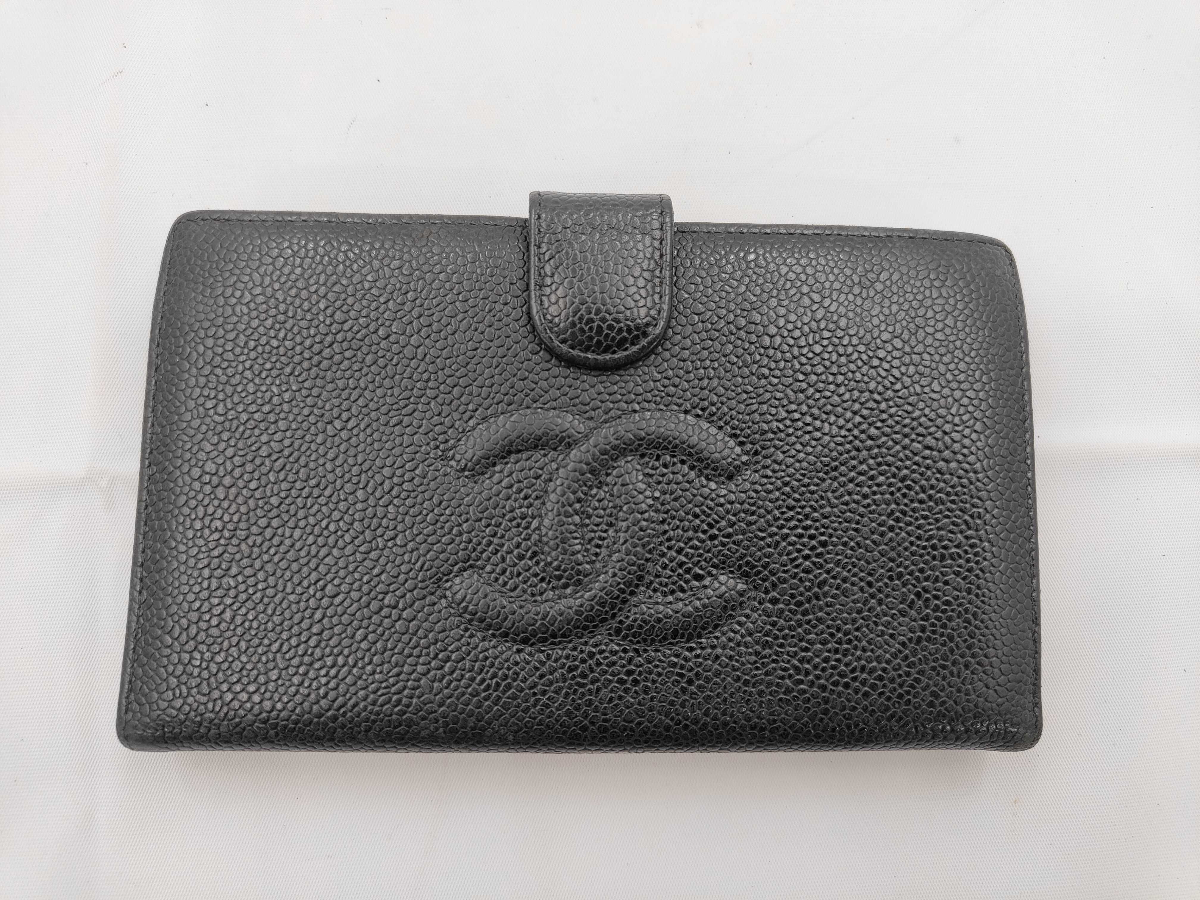 Long Wallet, Caviar Leather, Coco Mark, Clasp Closure