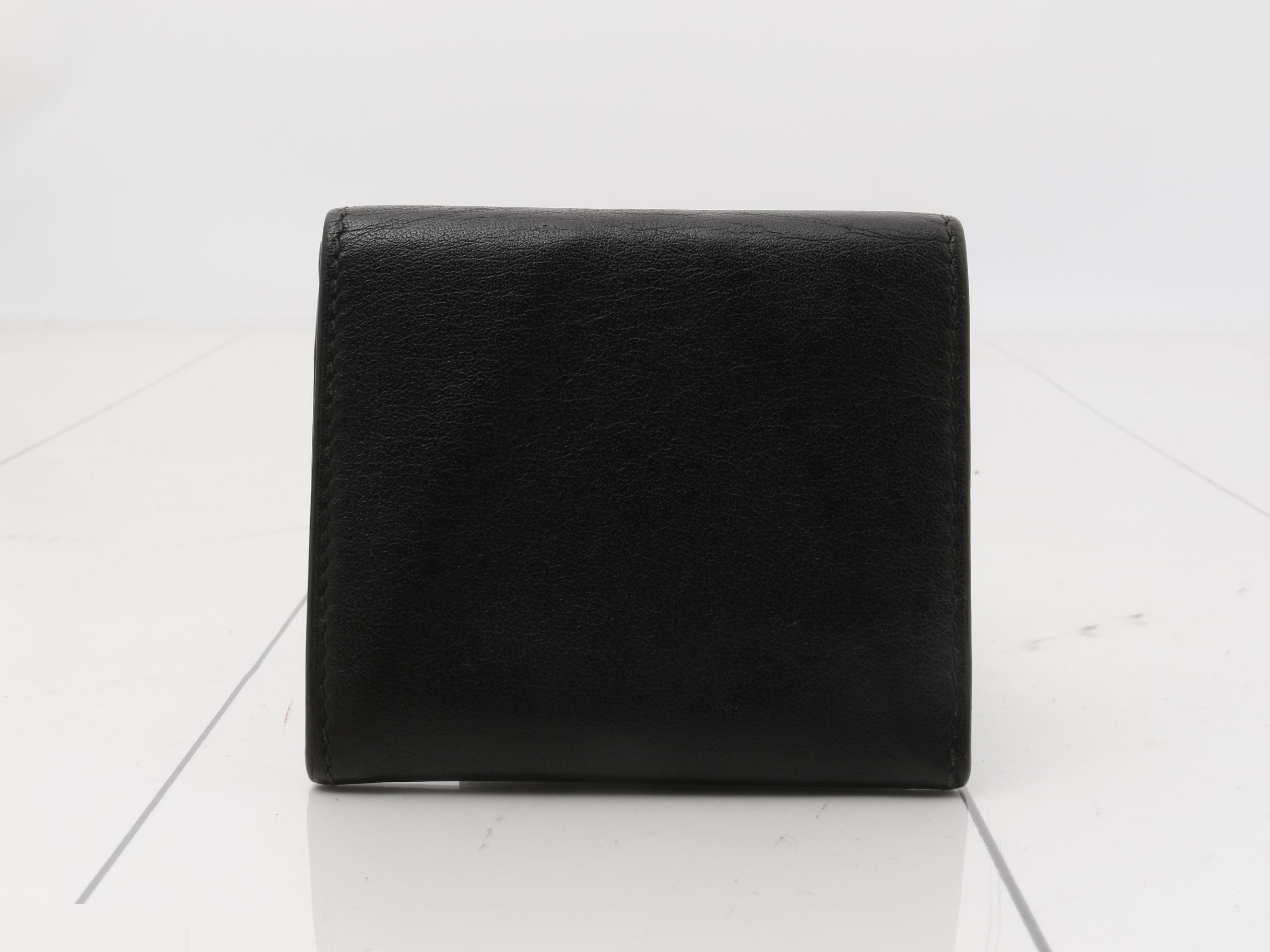 Mustline Leather Coin Case, Black — view 2