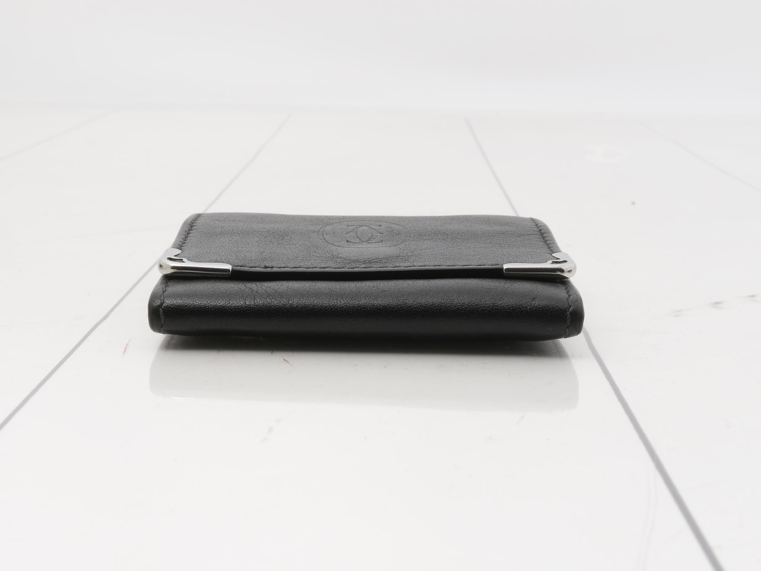 Mustline Leather Coin Case, Black — view 3