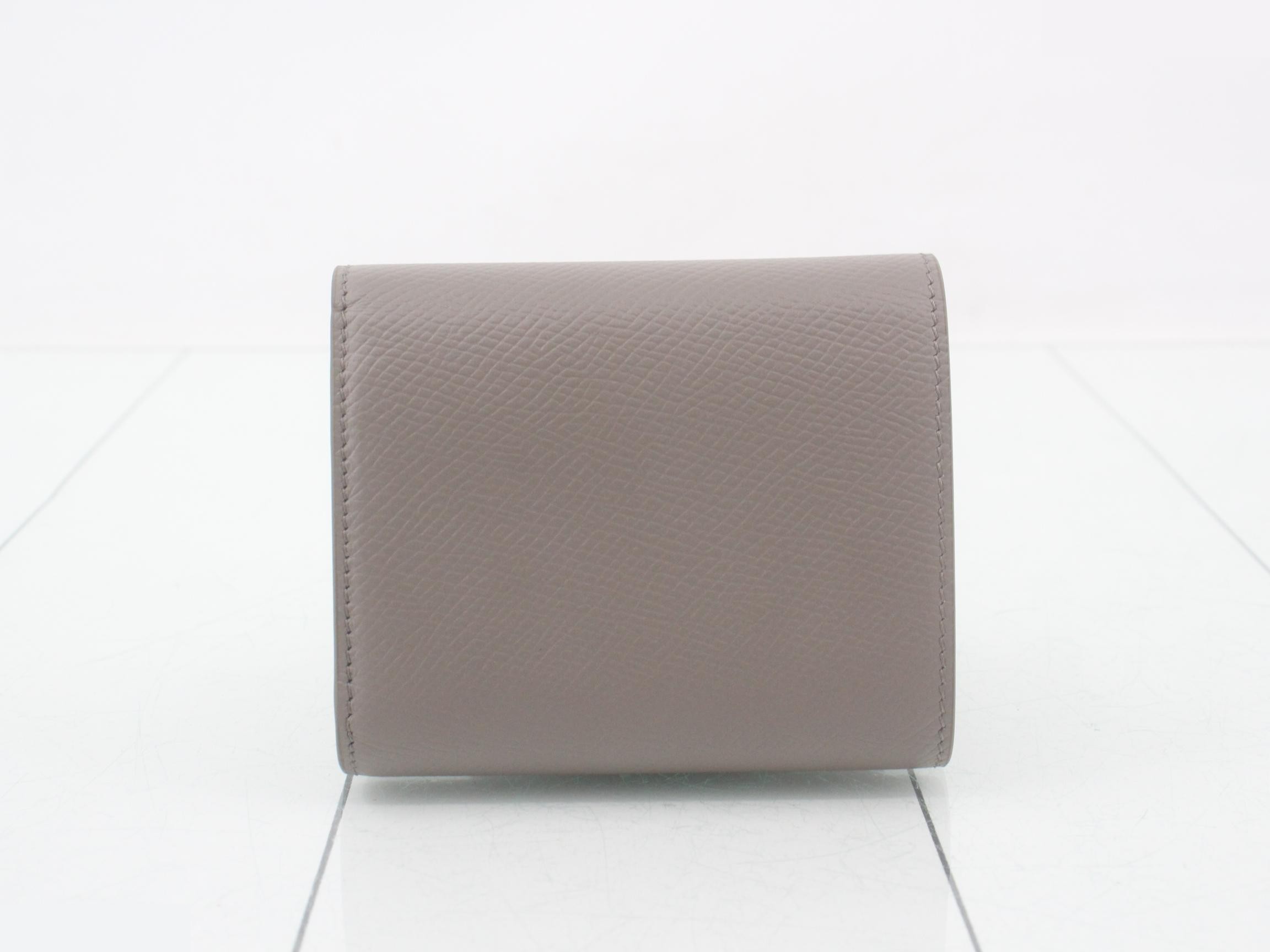 Small Trifold Compact Wallet, Unused, Gray — view 2