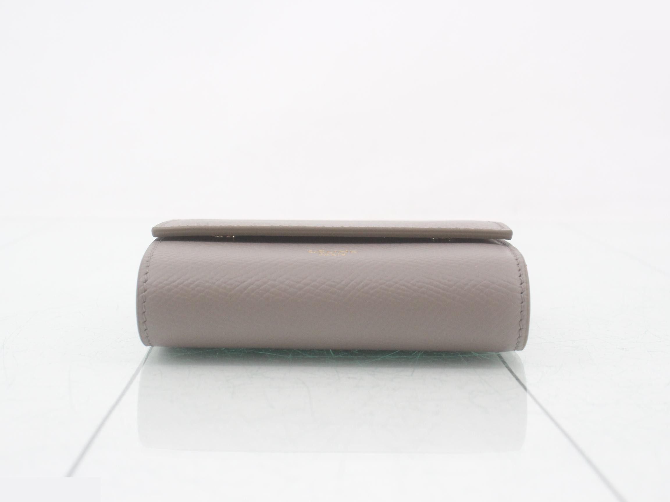 Small Trifold Compact Wallet, Unused, Gray — view 3