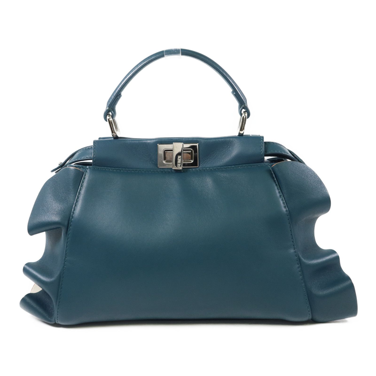 Peekaboo Wave Silver Hand-handed Bag For Shoulders And Backs 2way Should, Green — view 2