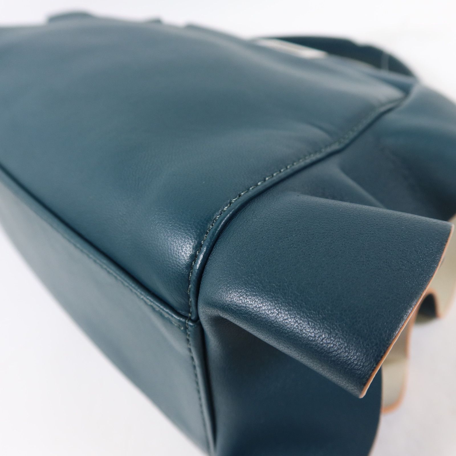 Peekaboo Wave Silver Hand-handed Bag For Shoulders And Backs 2way Should, Green — view 16