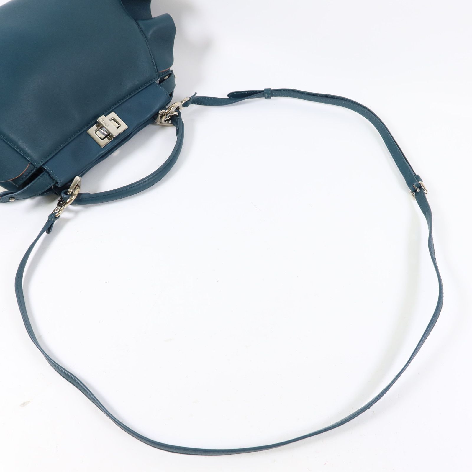 Peekaboo Wave Silver Hand-handed Bag For Shoulders And Backs 2way Should, Green — view 8