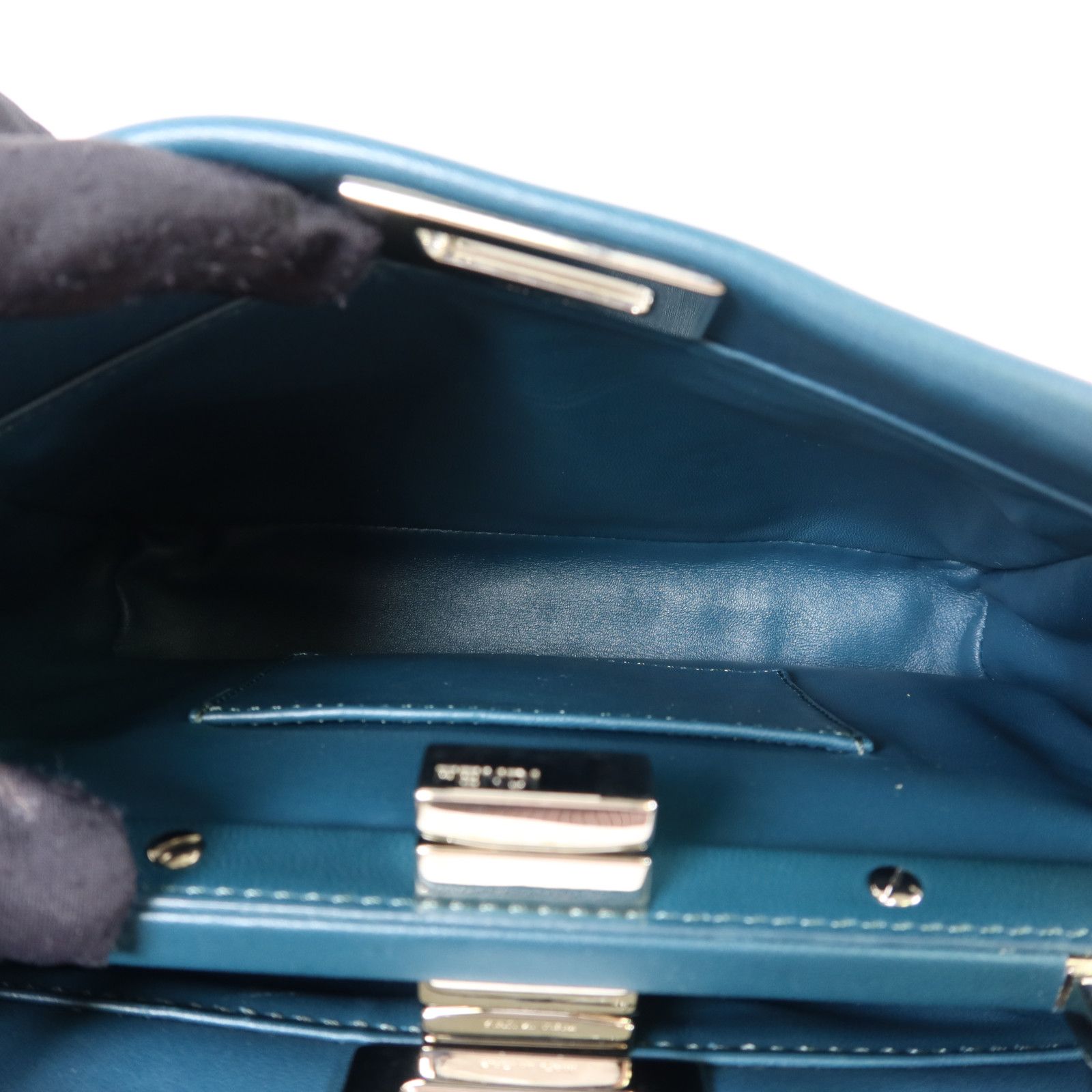 Peekaboo Wave Silver Hand-handed Bag For Shoulders And Backs 2way Should, Green — view 10