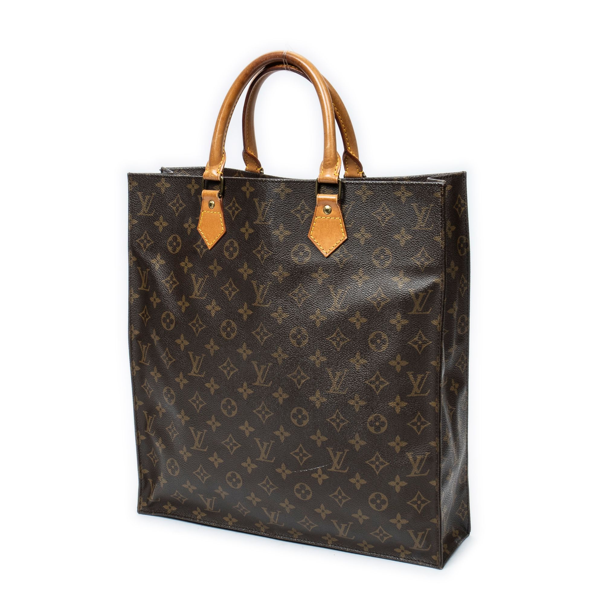 Sac Plat Brown Monogram Canvas Golden Brass — view 2