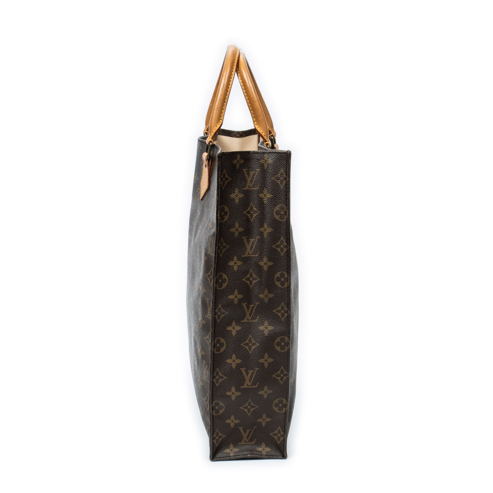 Sac Plat Brown Monogram Canvas Golden Brass — view 3