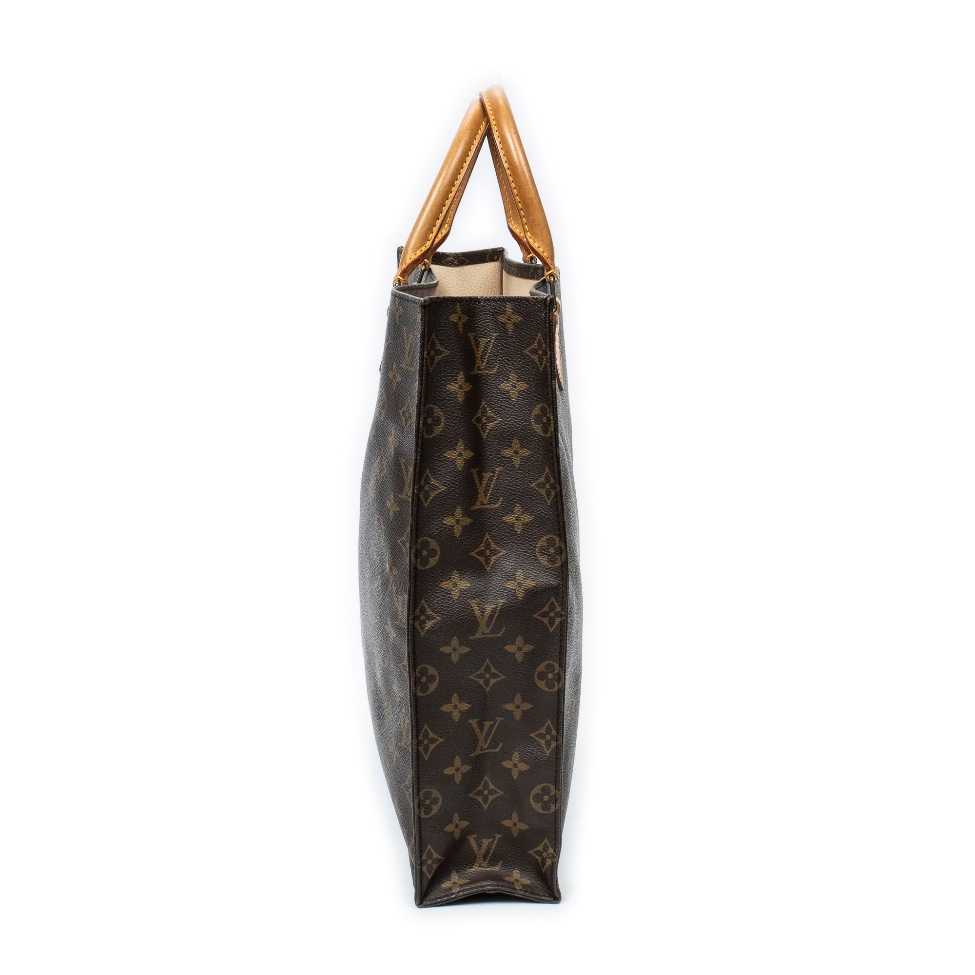 Sac Plat Brown Monogram Canvas Golden Brass — view 4