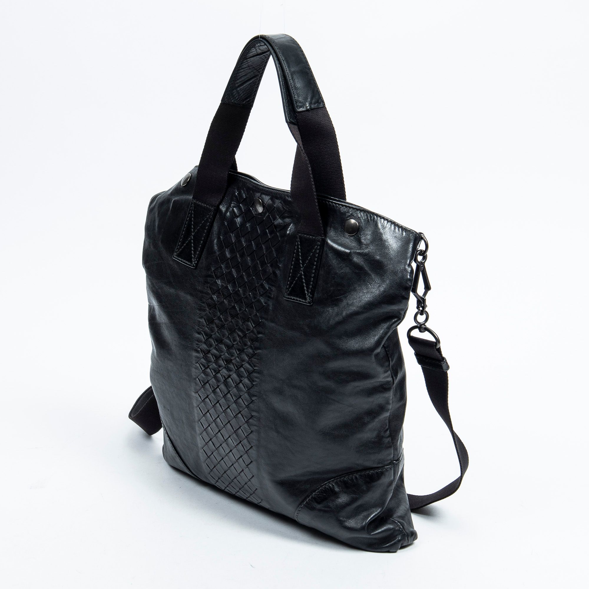 Tall Tote  Intrecciato Leather — view 2