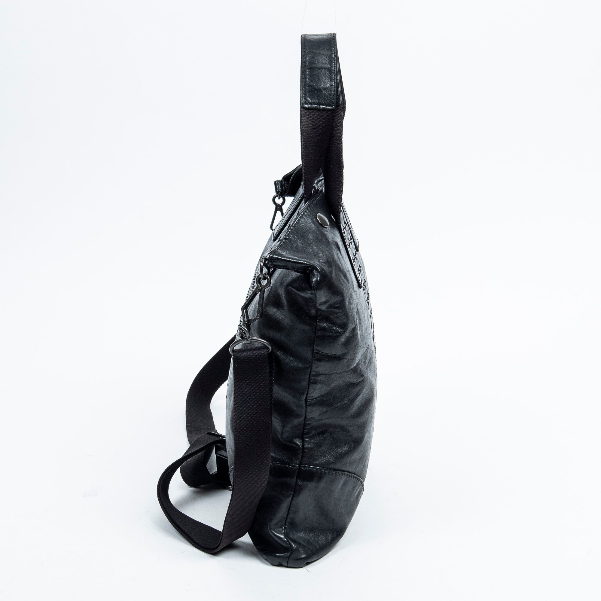 Tall Tote  Intrecciato Leather — view 4