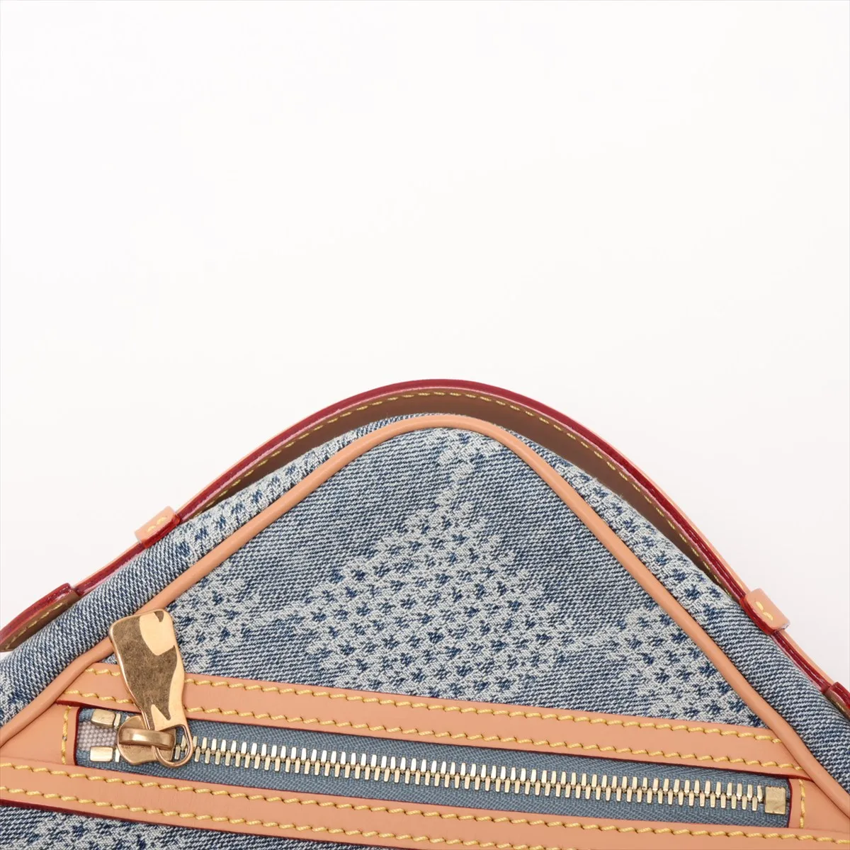 Damier Denim 3D Chess Messenger Bag N40706 Black x Brown (RFID detected) — view 6