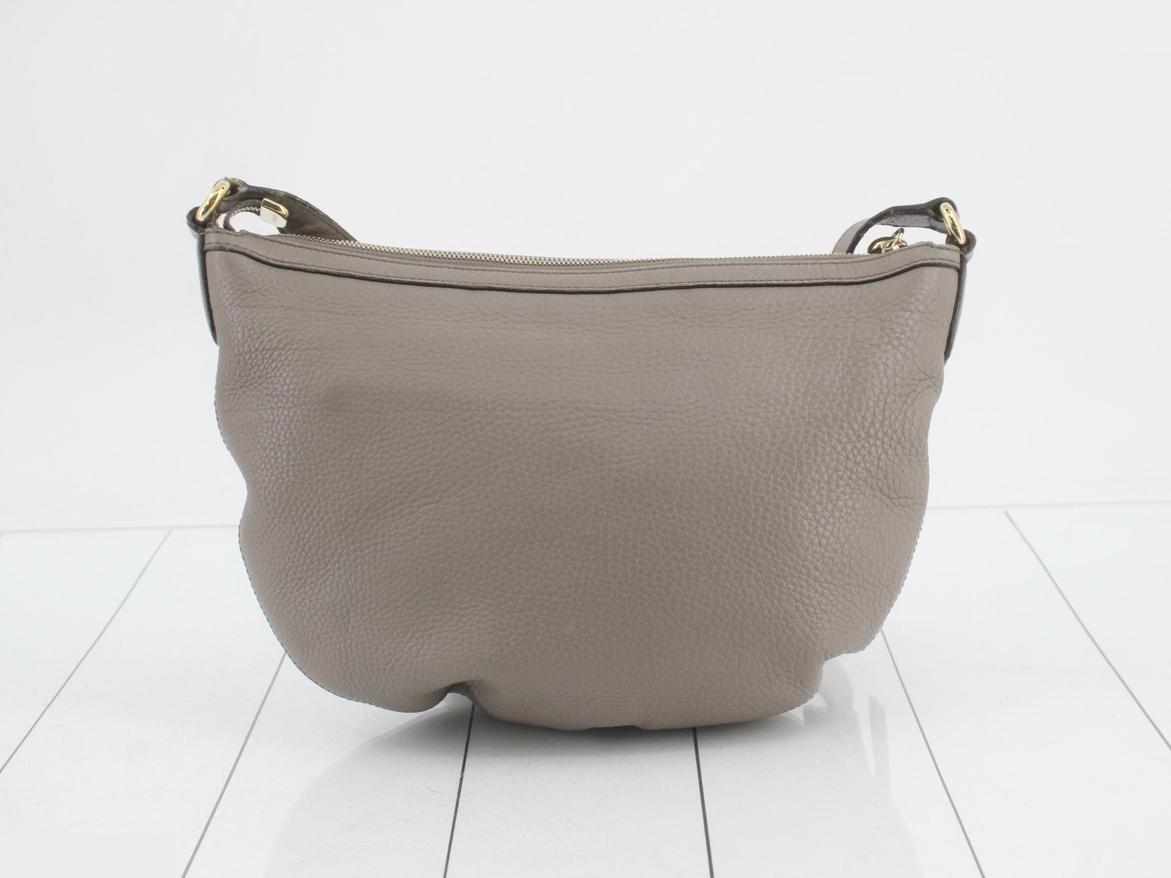 Soho Interlocking G Fringe Tassel Shoulder Bag, Gray — view 2