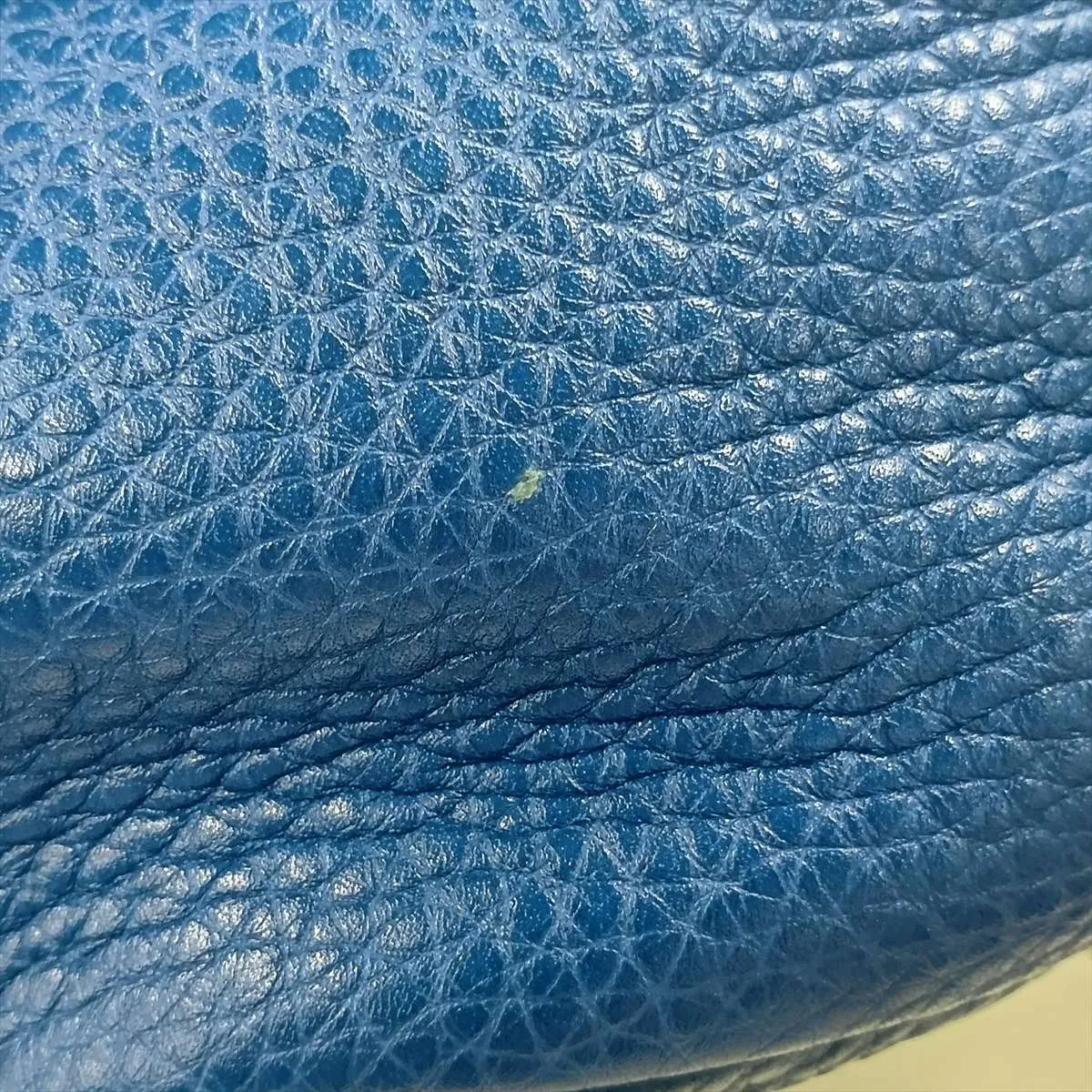 Vitello Daino Leather Shoulder Bag, Blue BR4311 — view 11