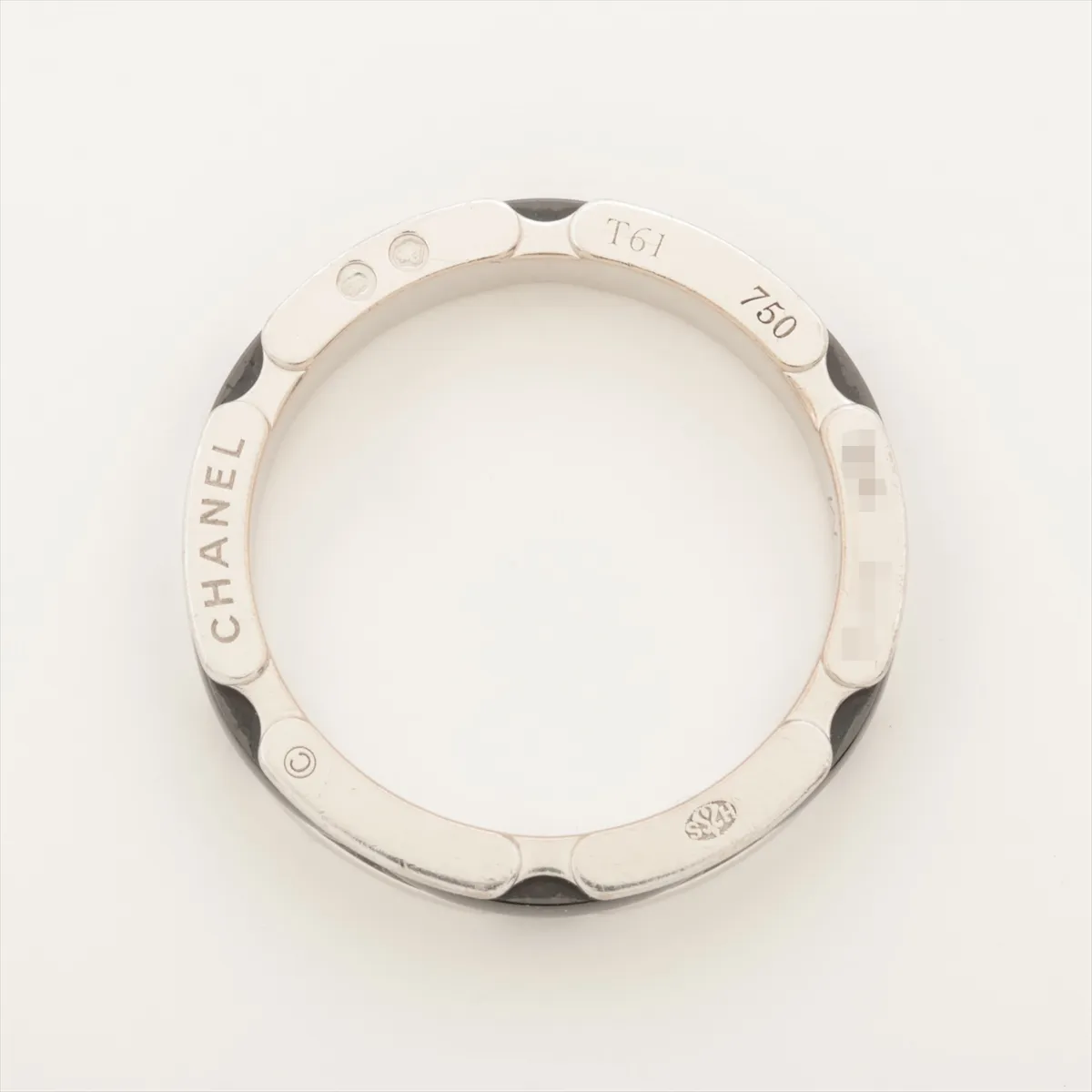 Ultra Ring, 750 (WG) x Ceramic, 6.7g, Size 61, Initials, 20R00748, Dents, Scratches. — view 5