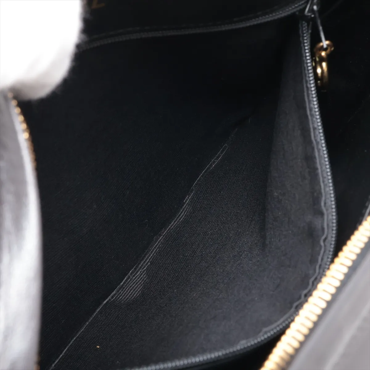 Matelassé Lambskin Shoulder Bag with Fringe, Black with Gold Hardware, 3114159, Series 3 — view 7