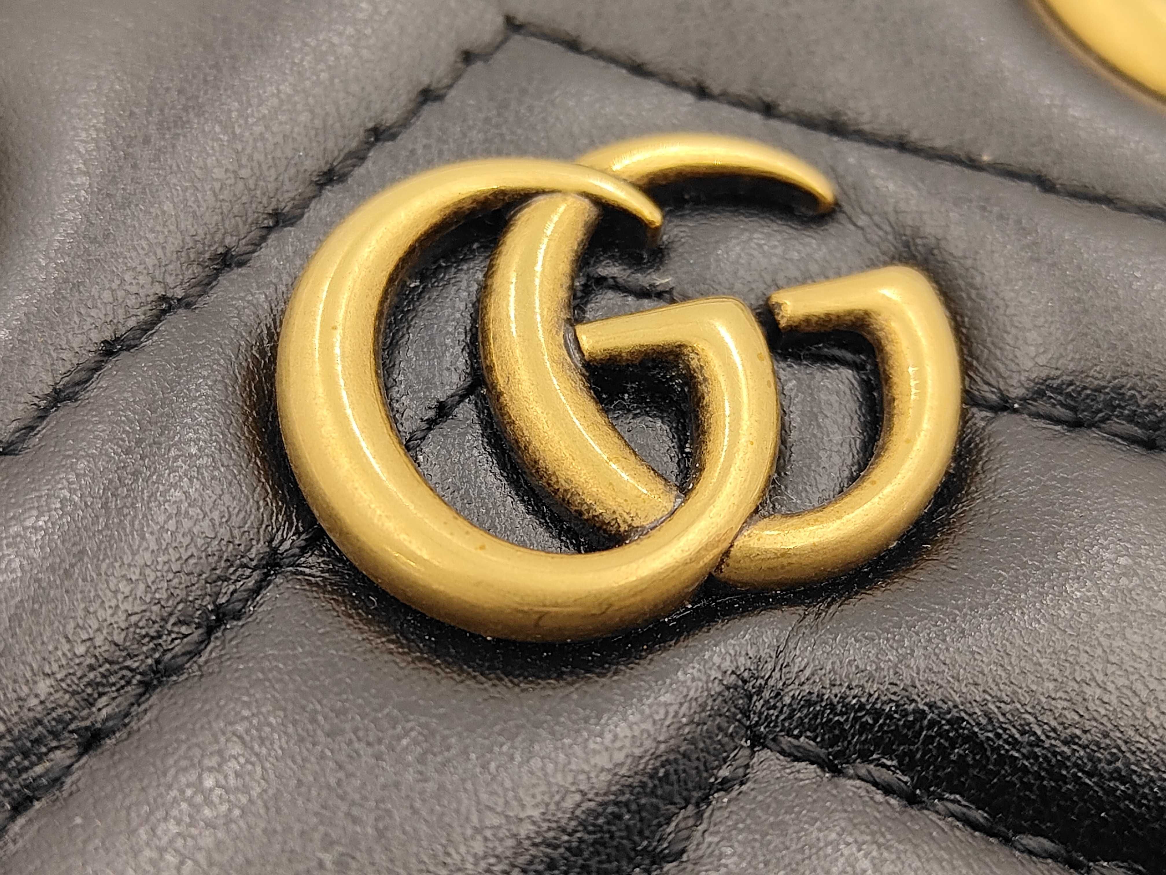 GG Marmont 2-way Shoulder Handbag 696123 Black Bag — view 14