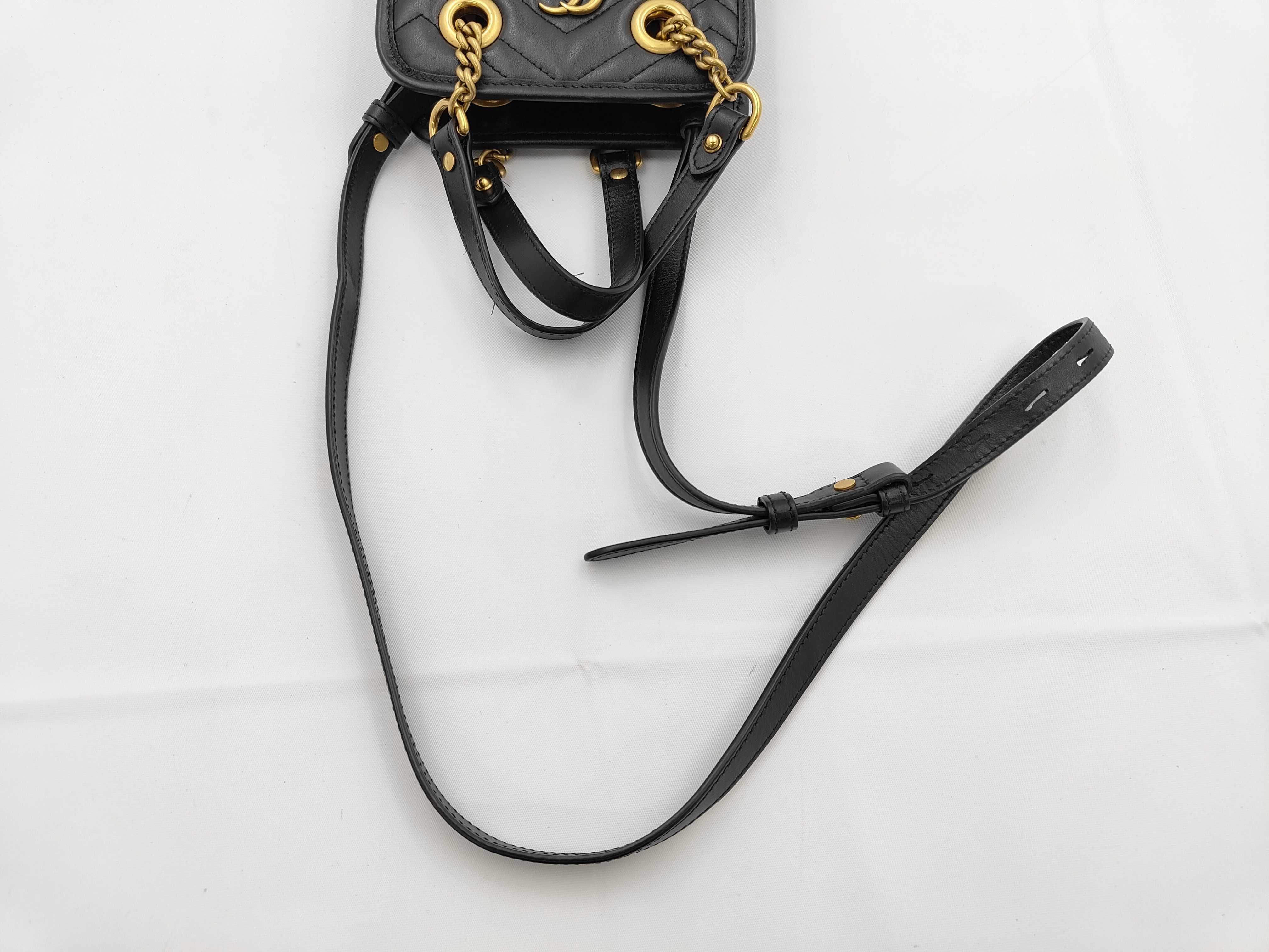 GG Marmont 2-way Shoulder Handbag 696123 Black Bag — view 3