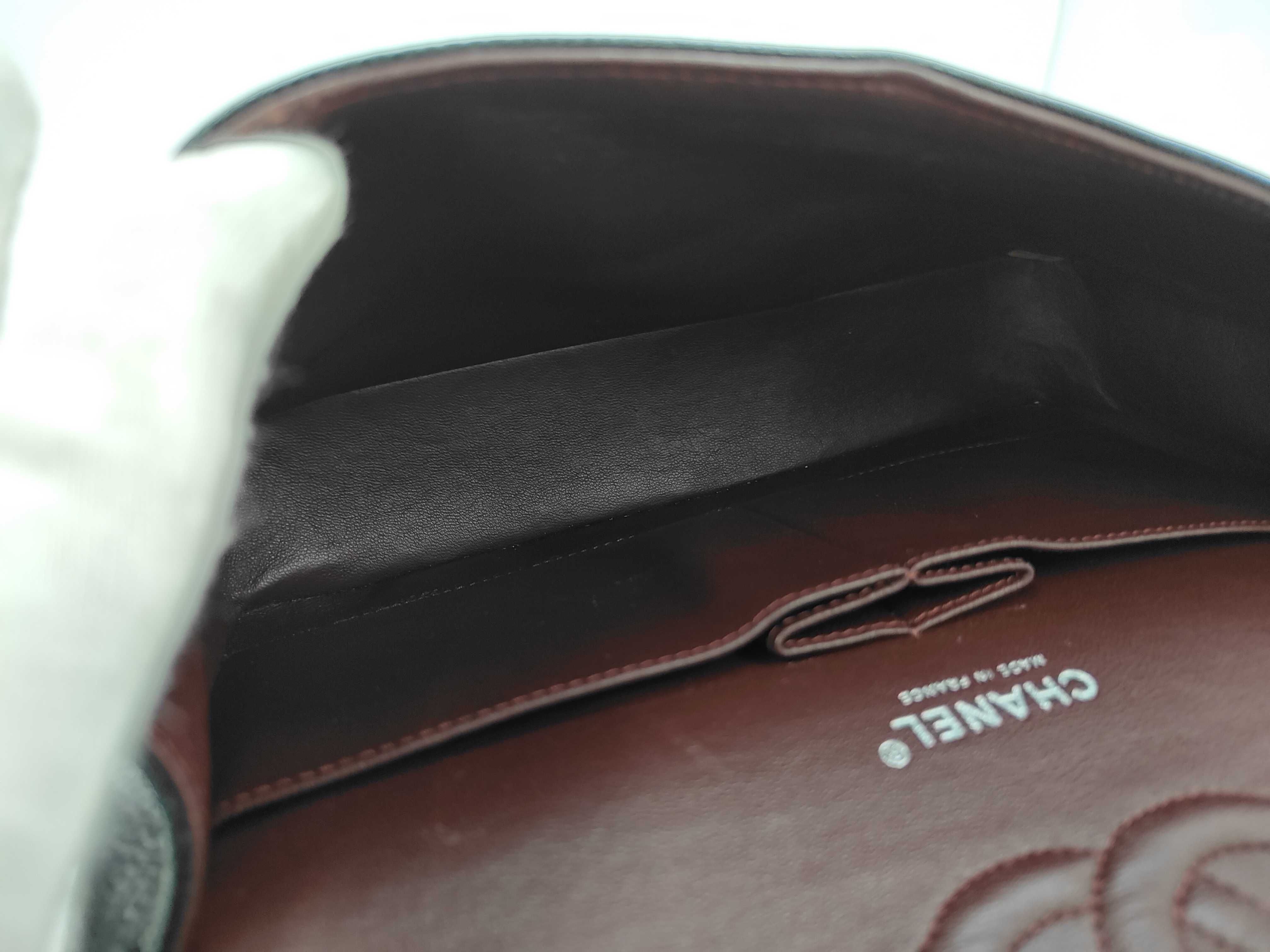 Caviar Skin Black Double Flap Shoulder Bag (Serial Number 25, Series 15) — view 12