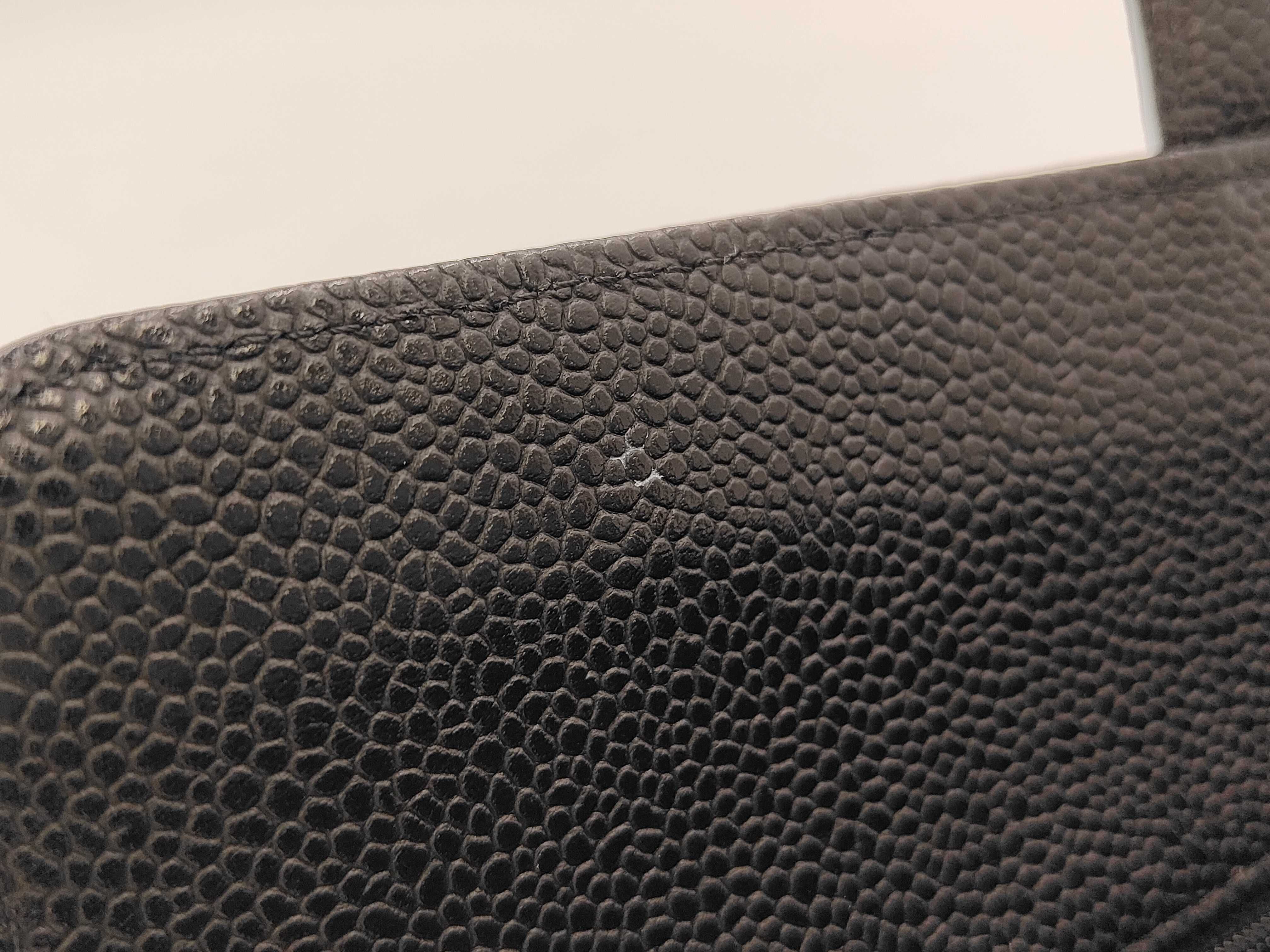 Caviar Skin Black Double Flap Shoulder Bag (Serial Number 25, Series 15) — view 15