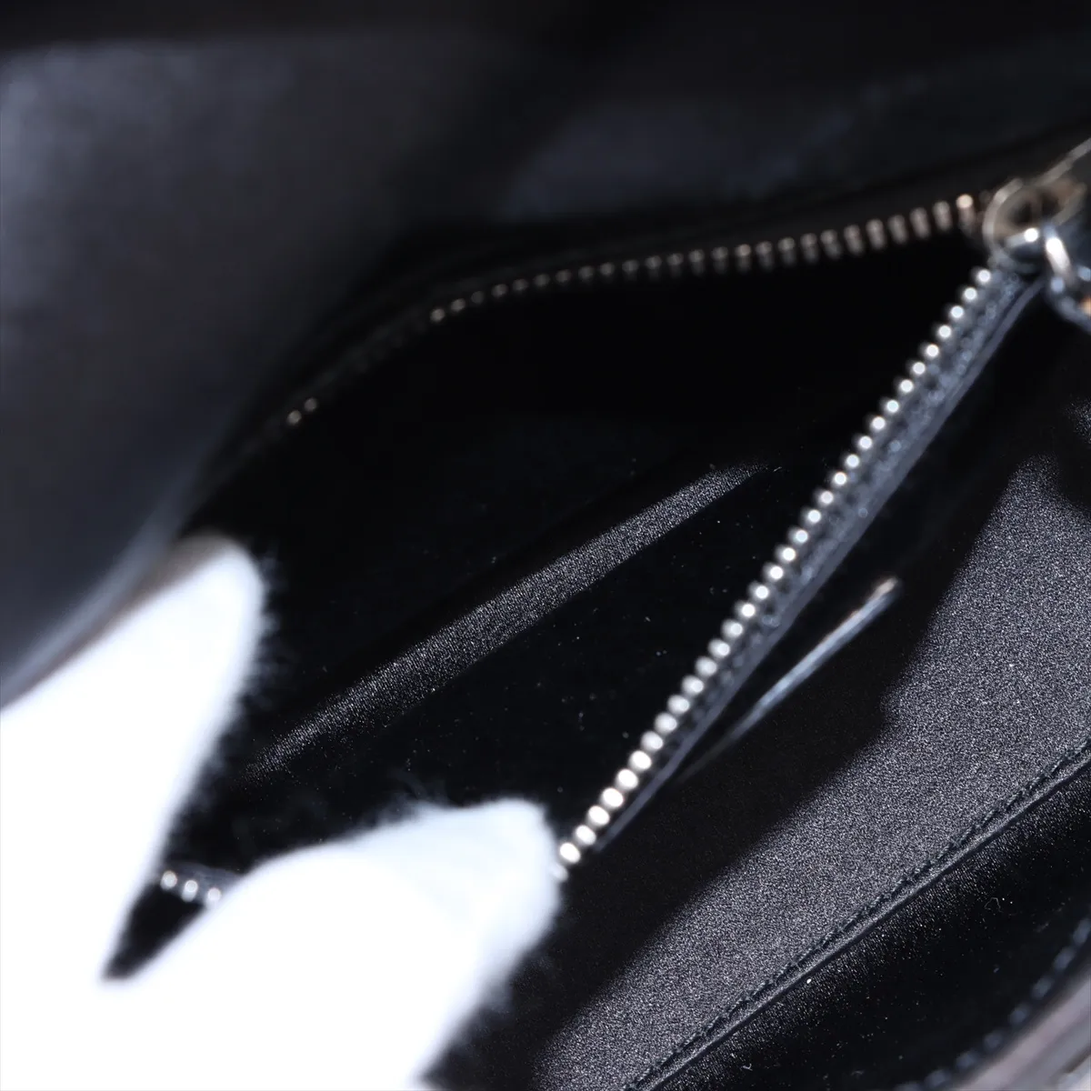 Cannage Lady Dior Mini Satin x Rhinestone 2WAY Handbag Black — view 9