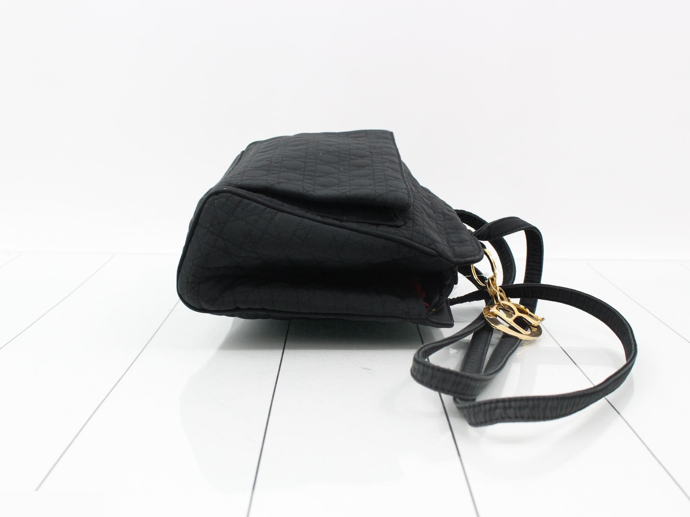 Lady Dior Cannage Nylon Shoulder Bag — view 3