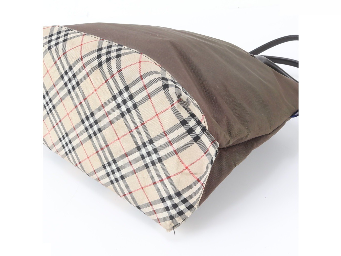 Nova Check Leather Tote Bag — view 4