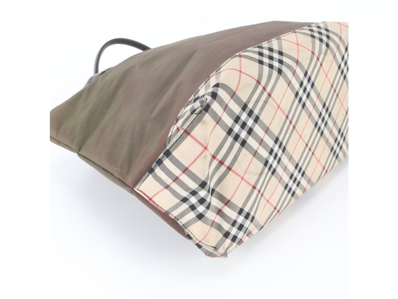 Nova Check Leather Tote Bag — view 5