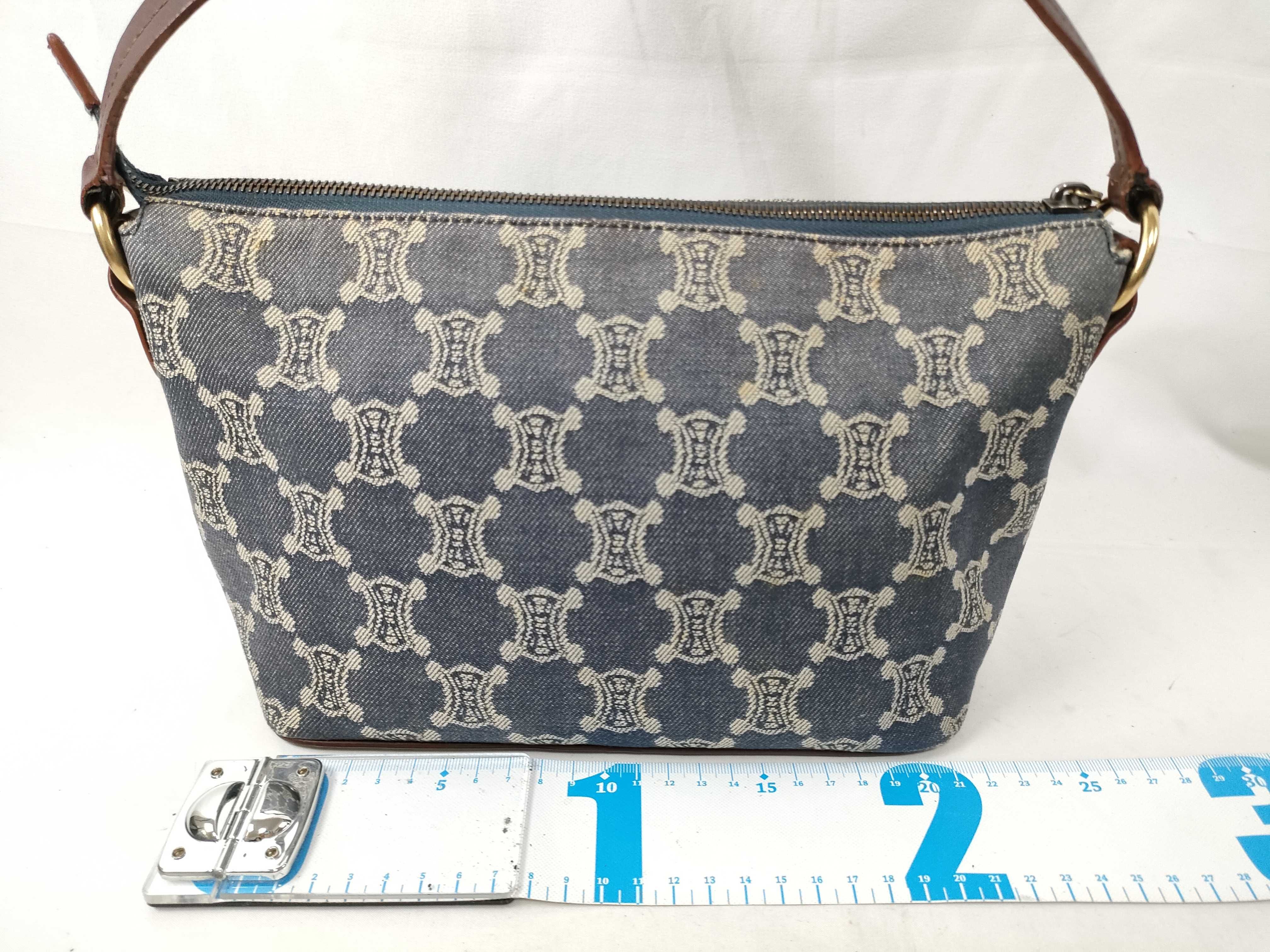 Paris Macadam Accessory Pouch Denim Shoulder Bag — view 2