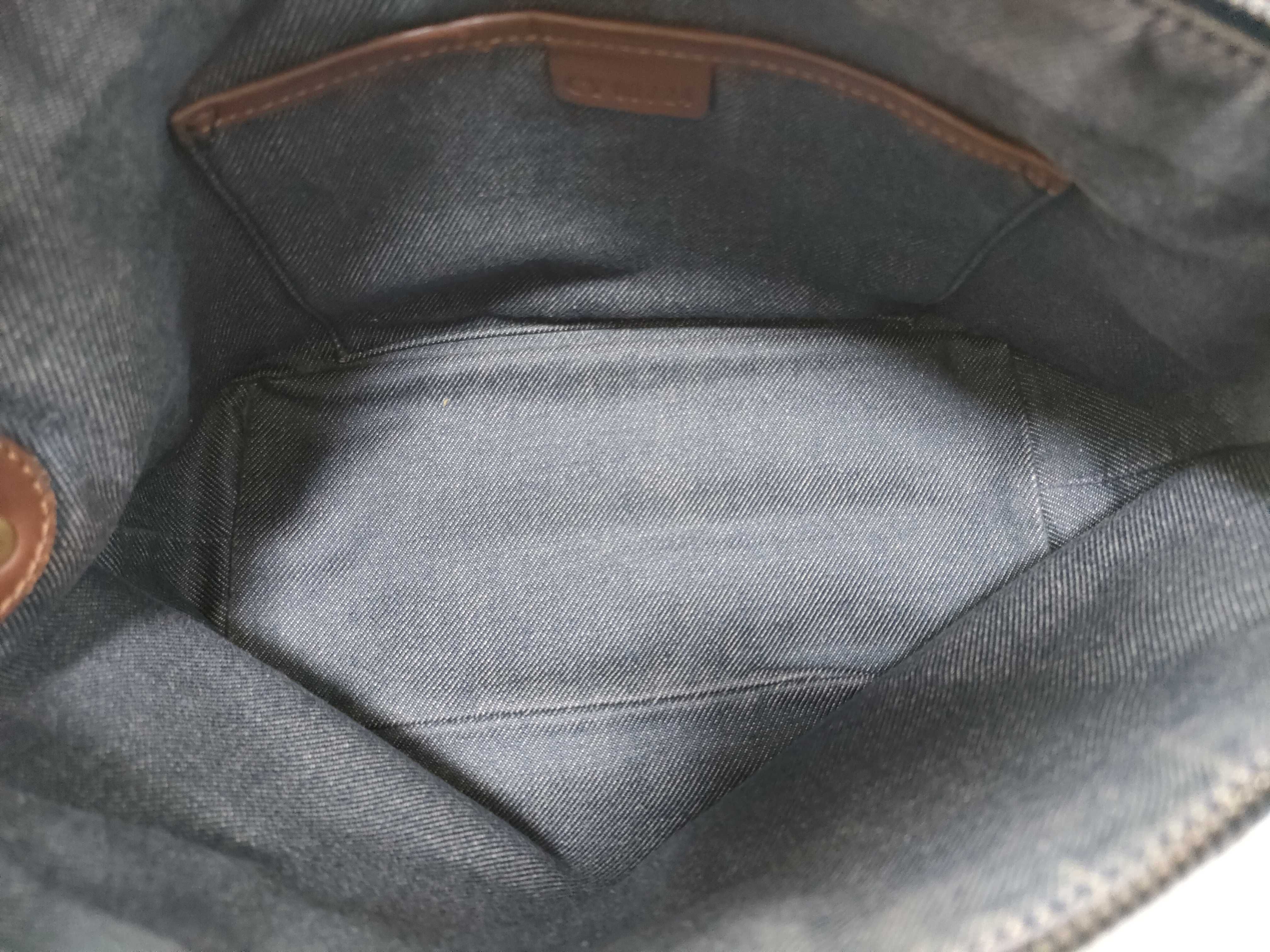 Paris Macadam Accessory Pouch Denim Shoulder Bag — view 11