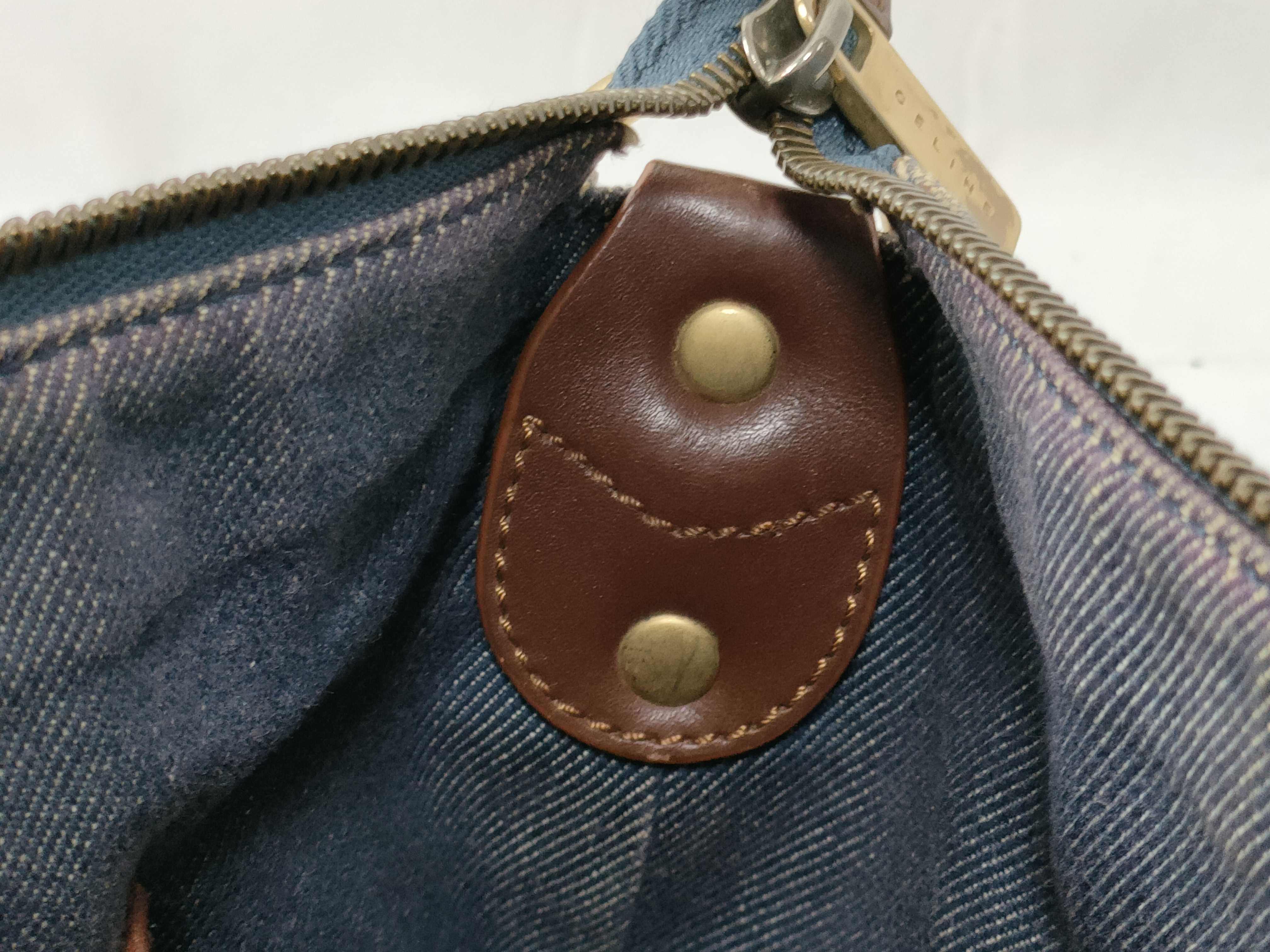 Paris Macadam Accessory Pouch Denim Shoulder Bag — view 13