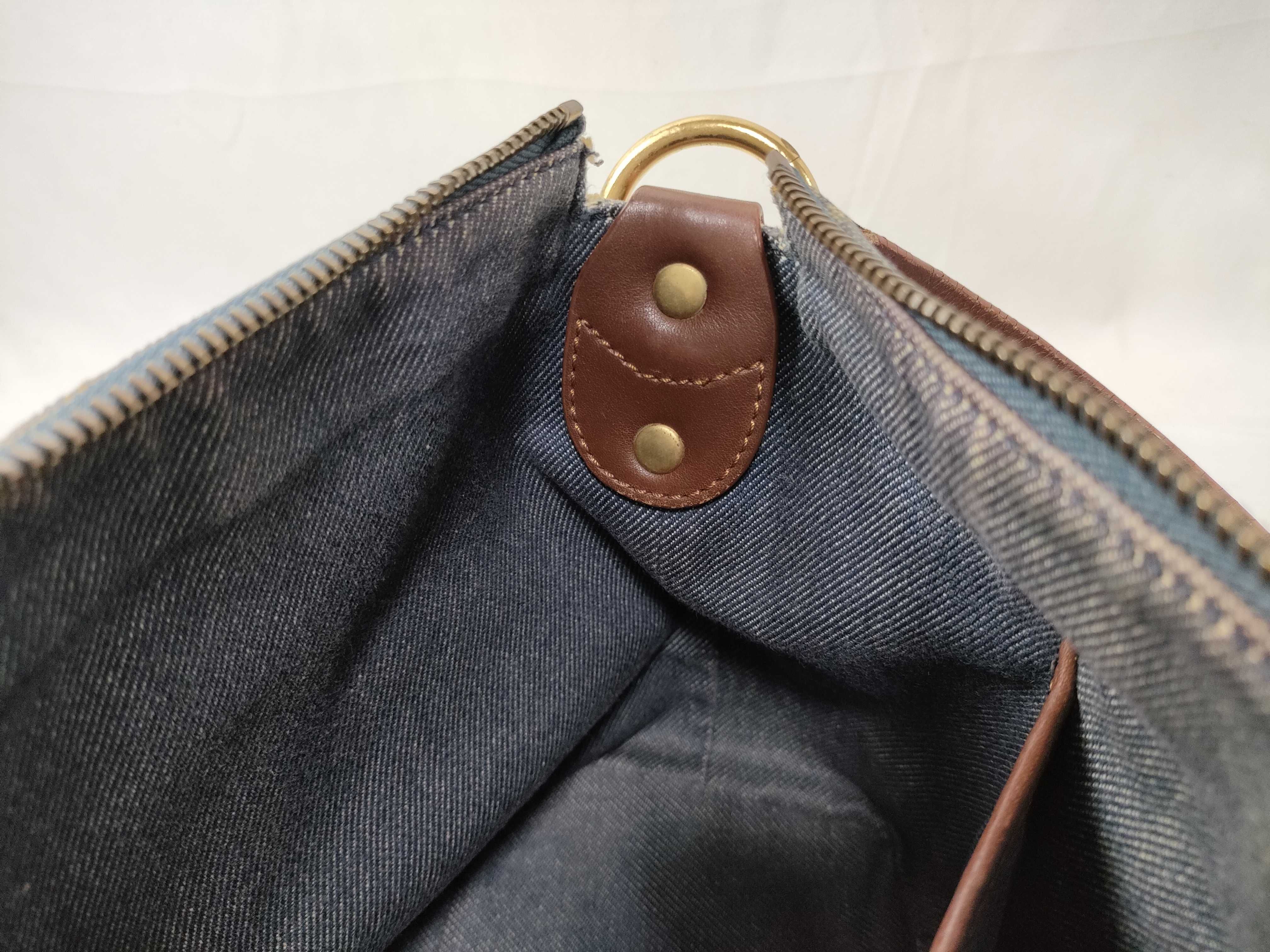 Paris Macadam Accessory Pouch Denim Shoulder Bag — view 14