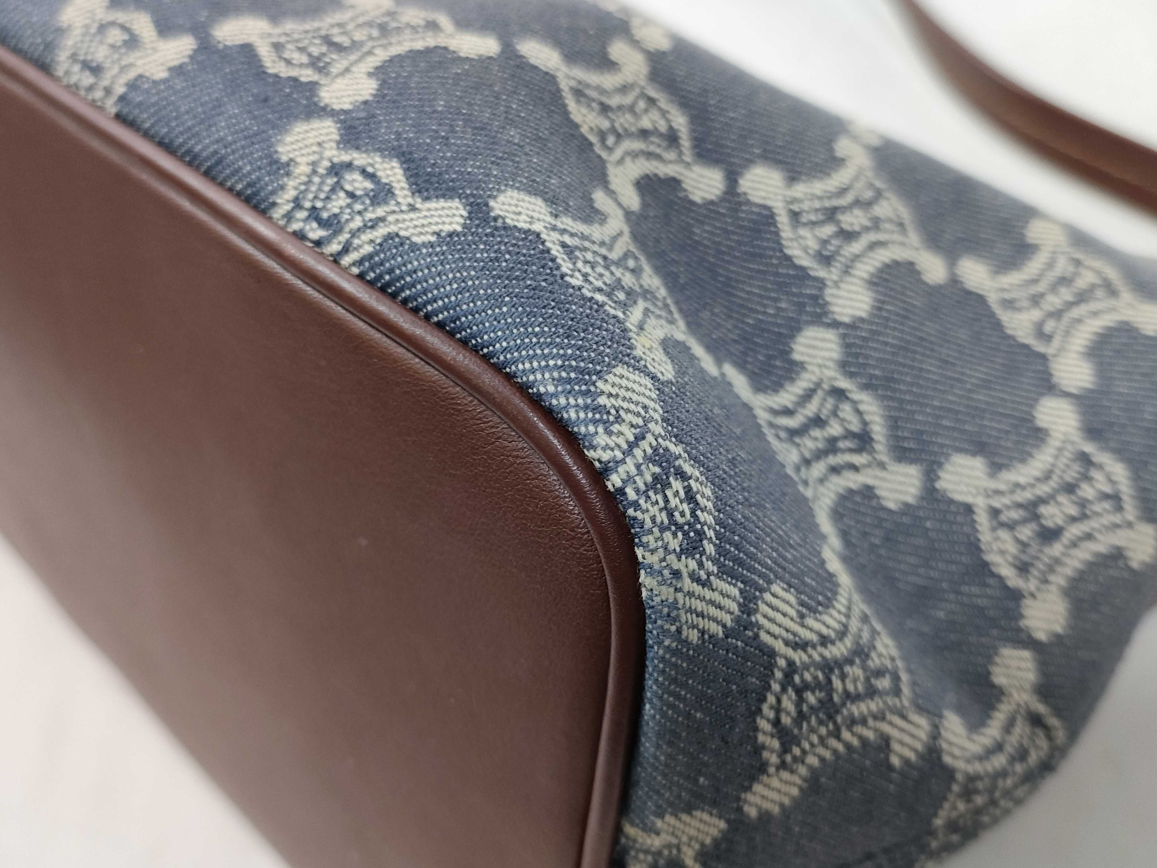 Paris Macadam Accessory Pouch Denim Shoulder Bag — view 7