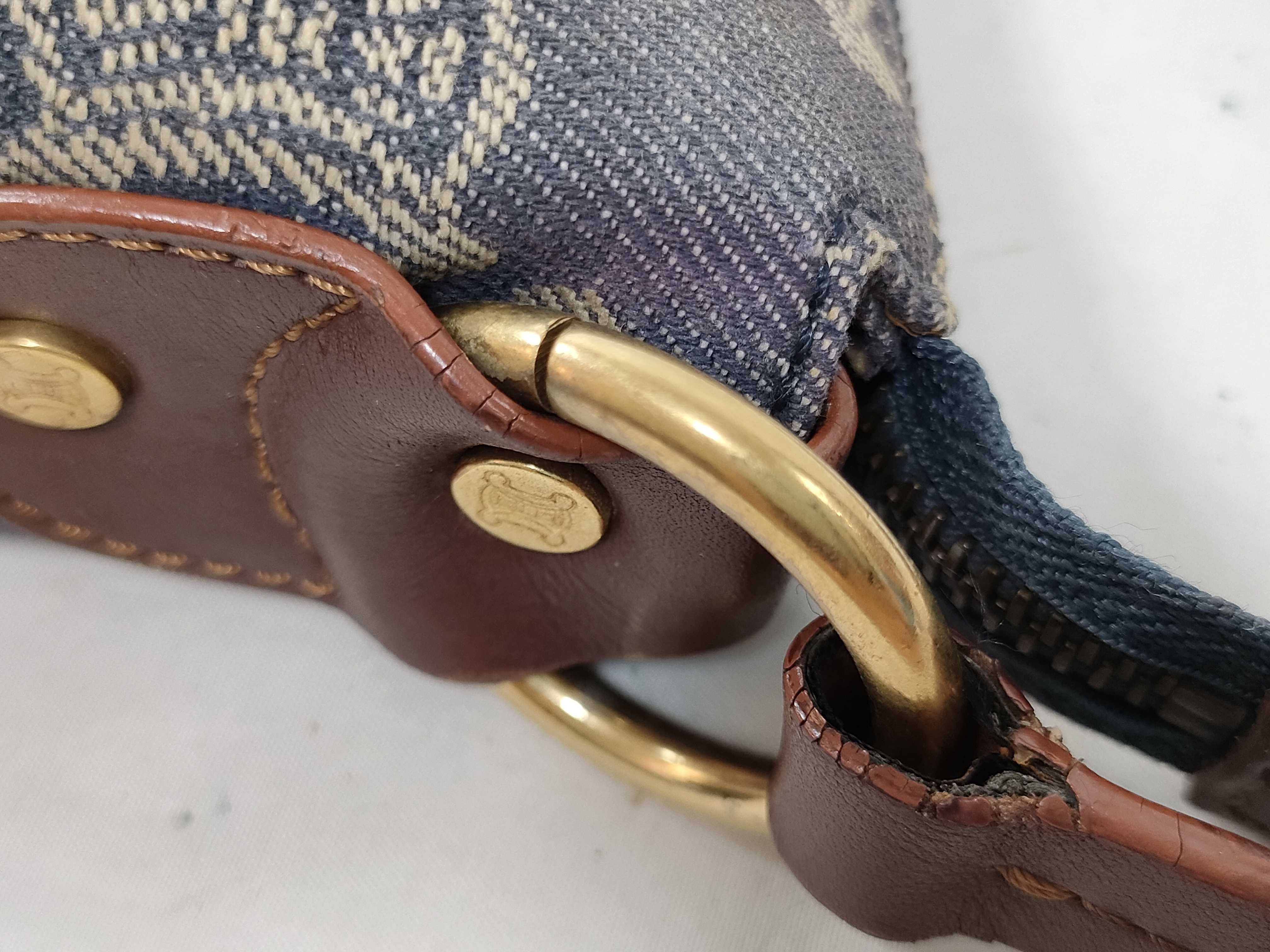 Paris Macadam Accessory Pouch Denim Shoulder Bag — view 8
