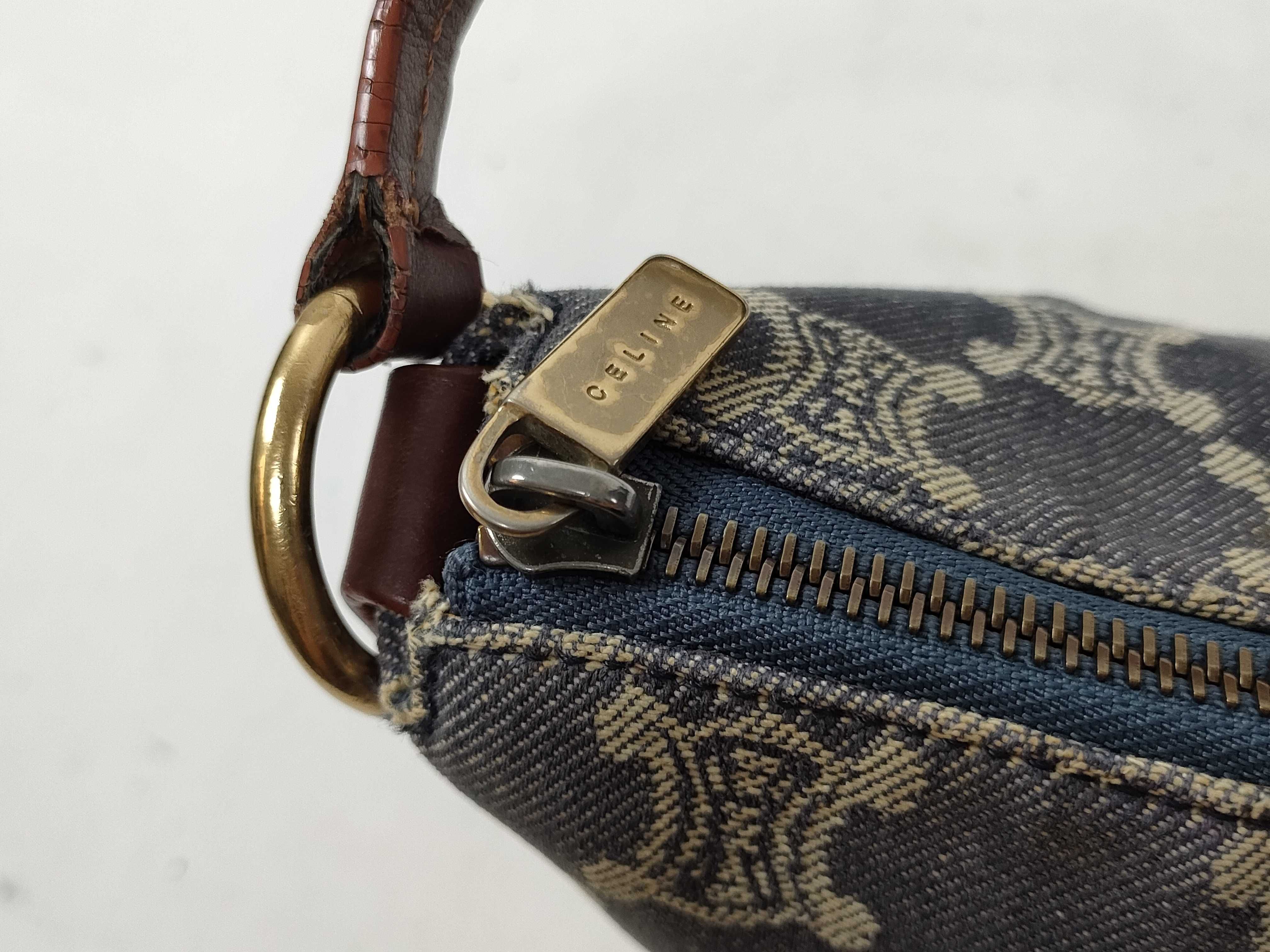 Paris Macadam Accessory Pouch Denim Shoulder Bag — view 9