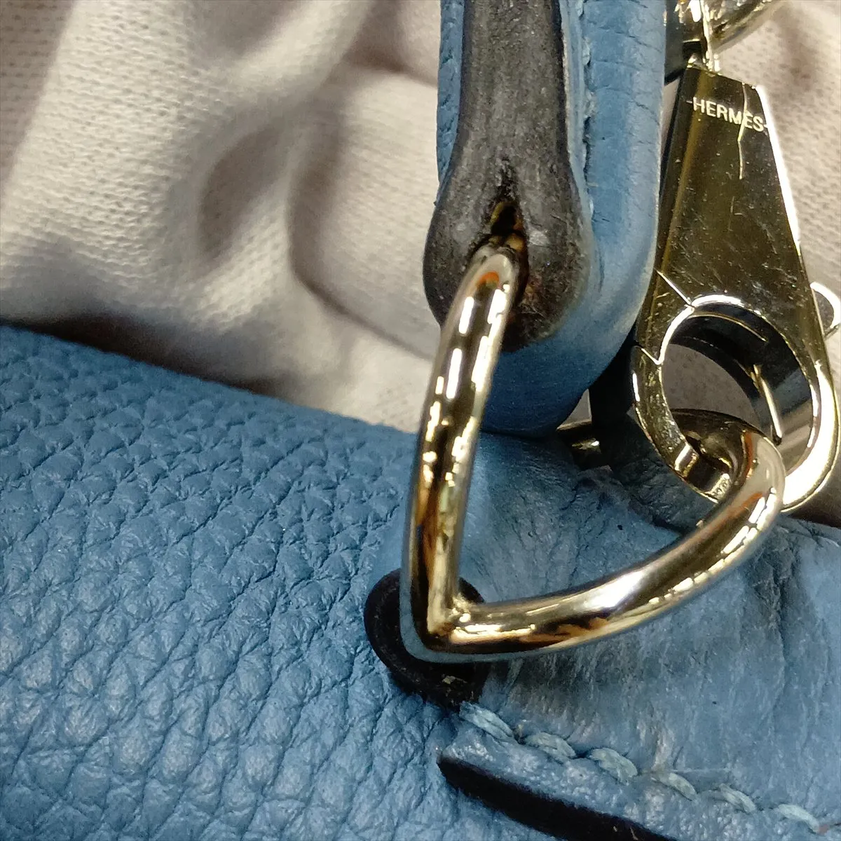 [Individually packaged] Hermes Kelly 28 Retourne Togo Azur Silver Hardware C: 2018 — view 12