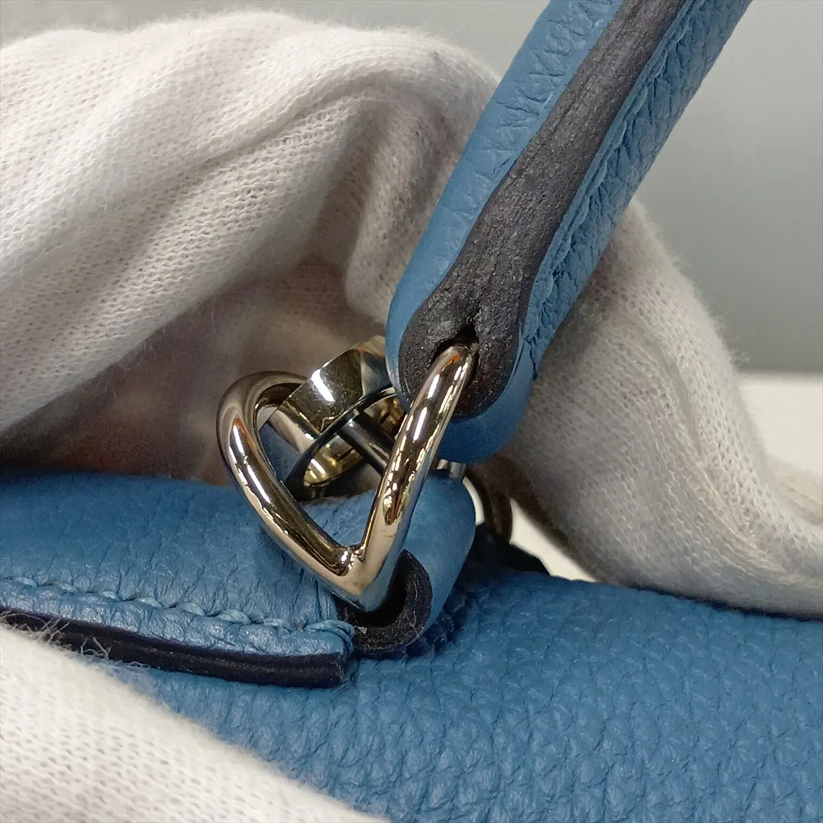[Individually packaged] Hermes Kelly 28 Retourne Togo Azur Silver Hardware C: 2018 — view 14