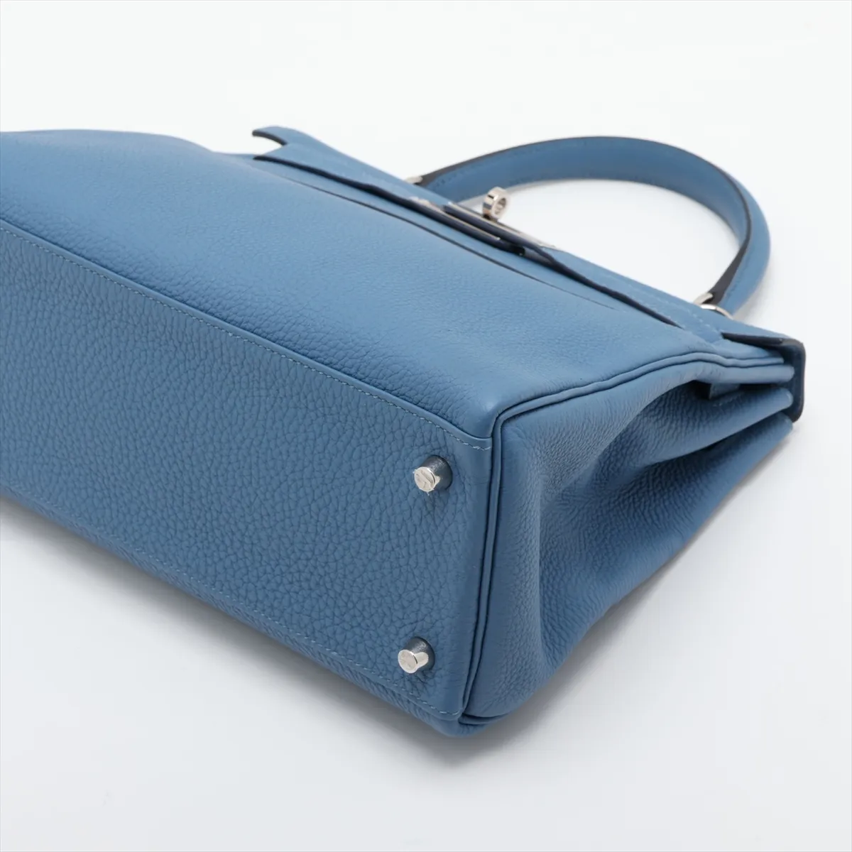 [Individually packaged] Hermes Kelly 28 Retourne Togo Azur Silver Hardware C: 2018 — view 3