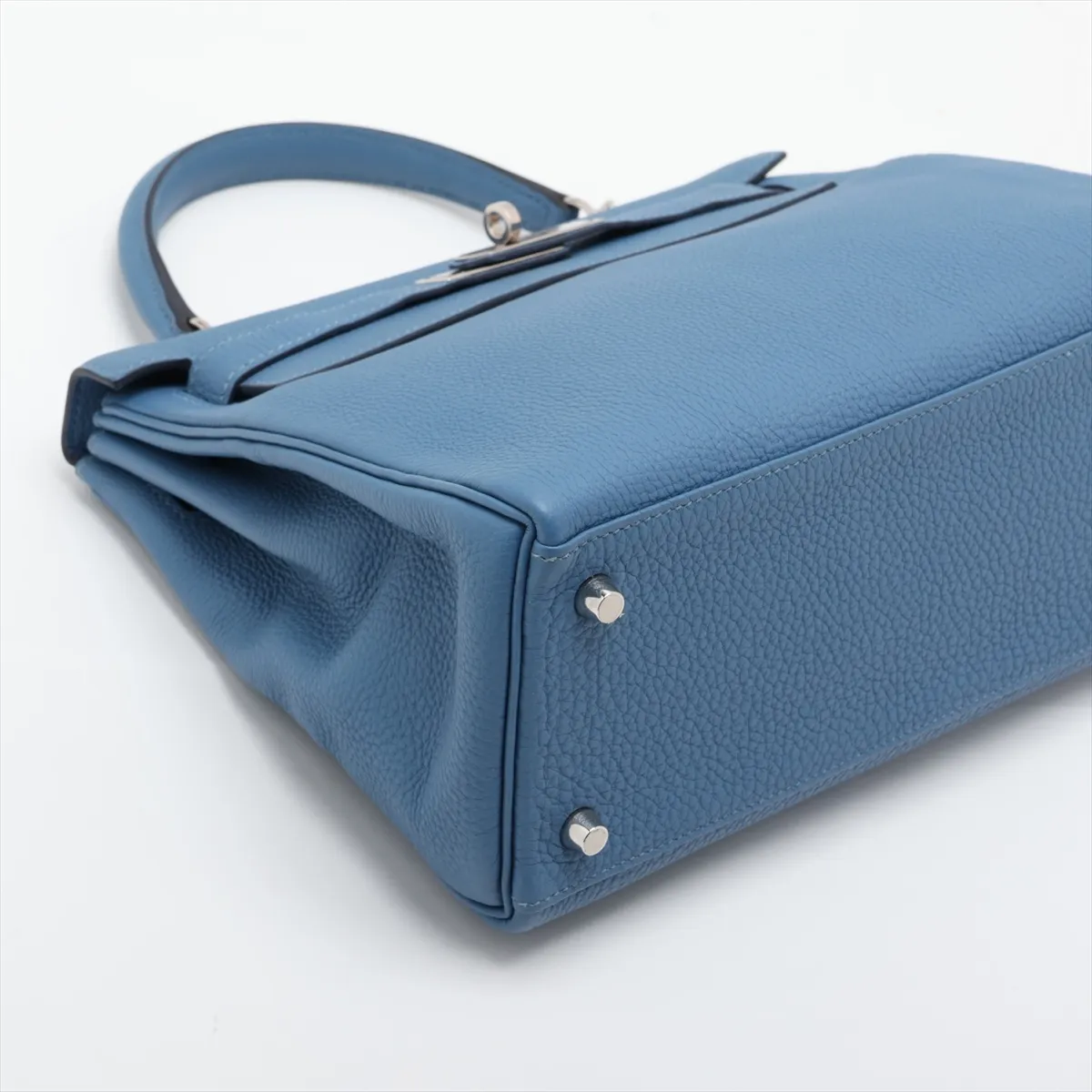 [Individually packaged] Hermes Kelly 28 Retourne Togo Azur Silver Hardware C: 2018 — view 4