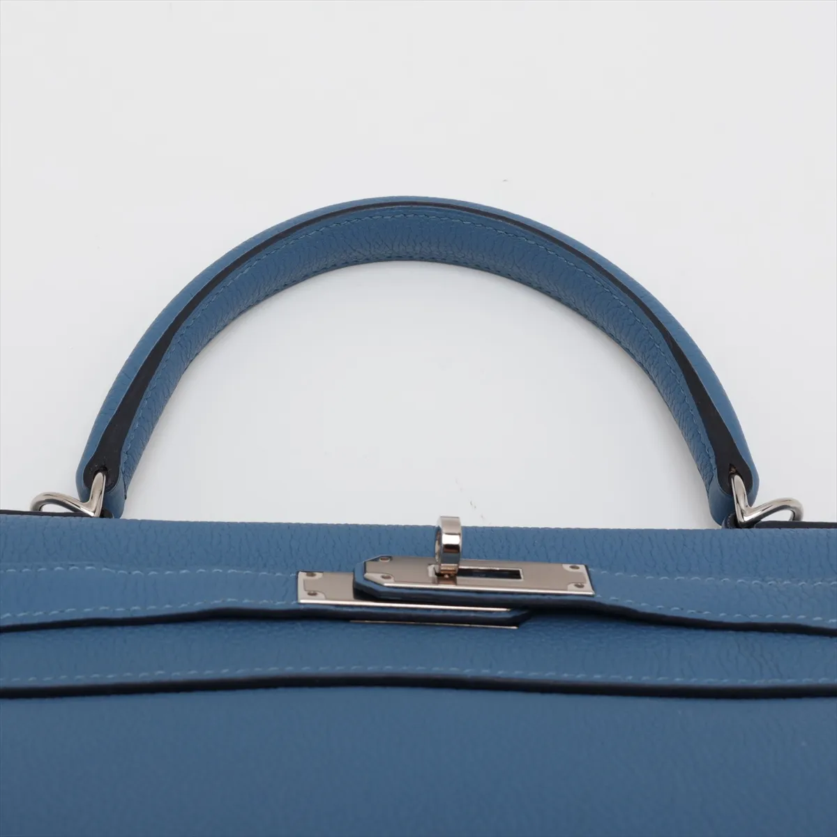 [Individually packaged] Hermes Kelly 28 Retourne Togo Azur Silver Hardware C: 2018 — view 6