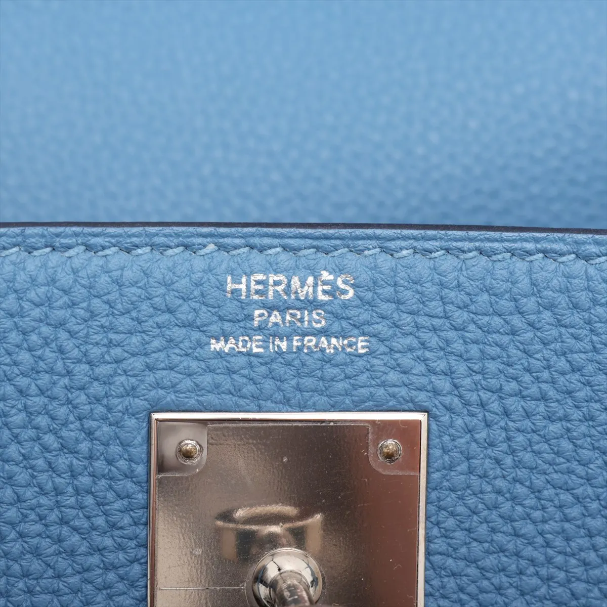 [Individually packaged] Hermes Kelly 28 Retourne Togo Azur Silver Hardware C: 2018 — view 10